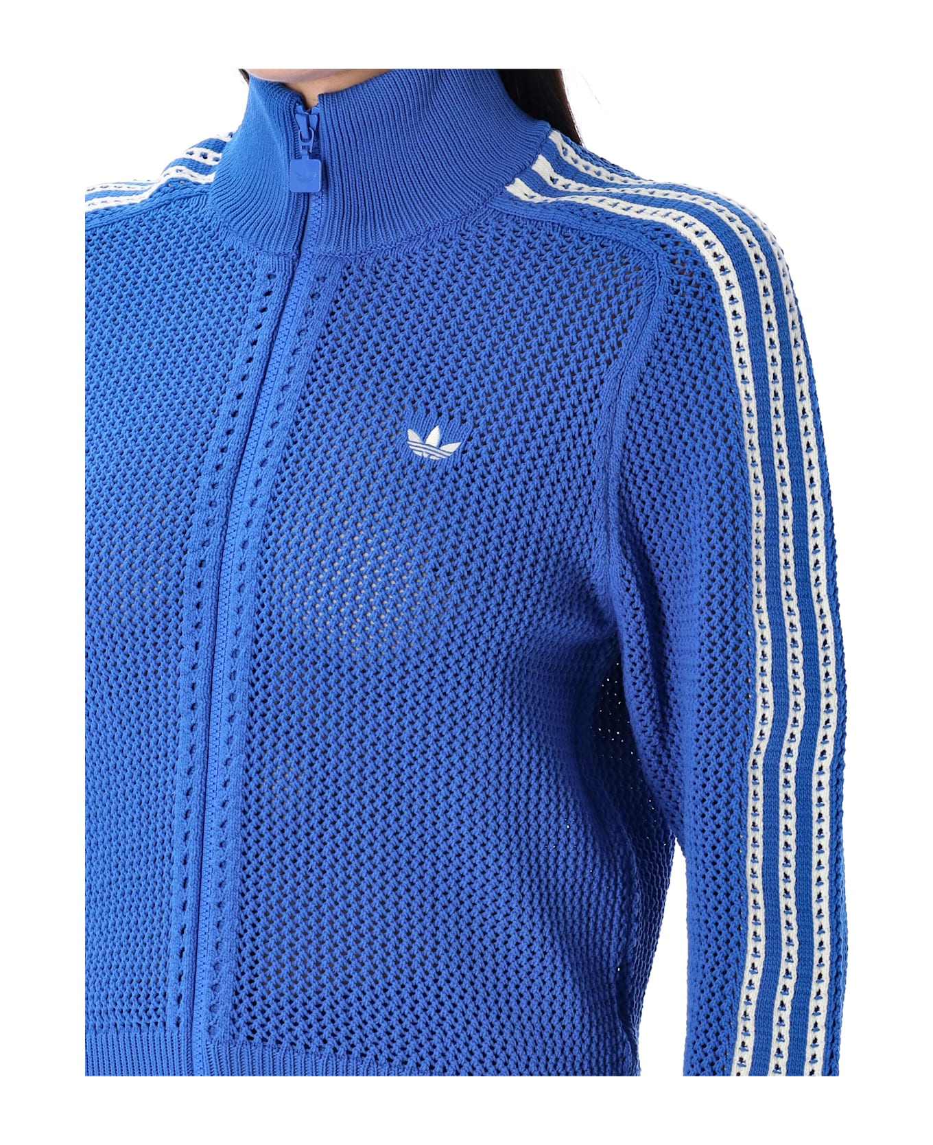 ☆【ADIDAS】☆W PRM CROCHET TRACK TOP & SHORTS☆ The Adidas Originals Premium Crochet Tracksuit - track top