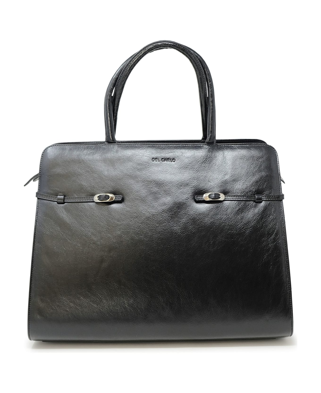 Del Carlo Roberto Del Carlo Black Leather Bag - BLACK ショルダーバッグ