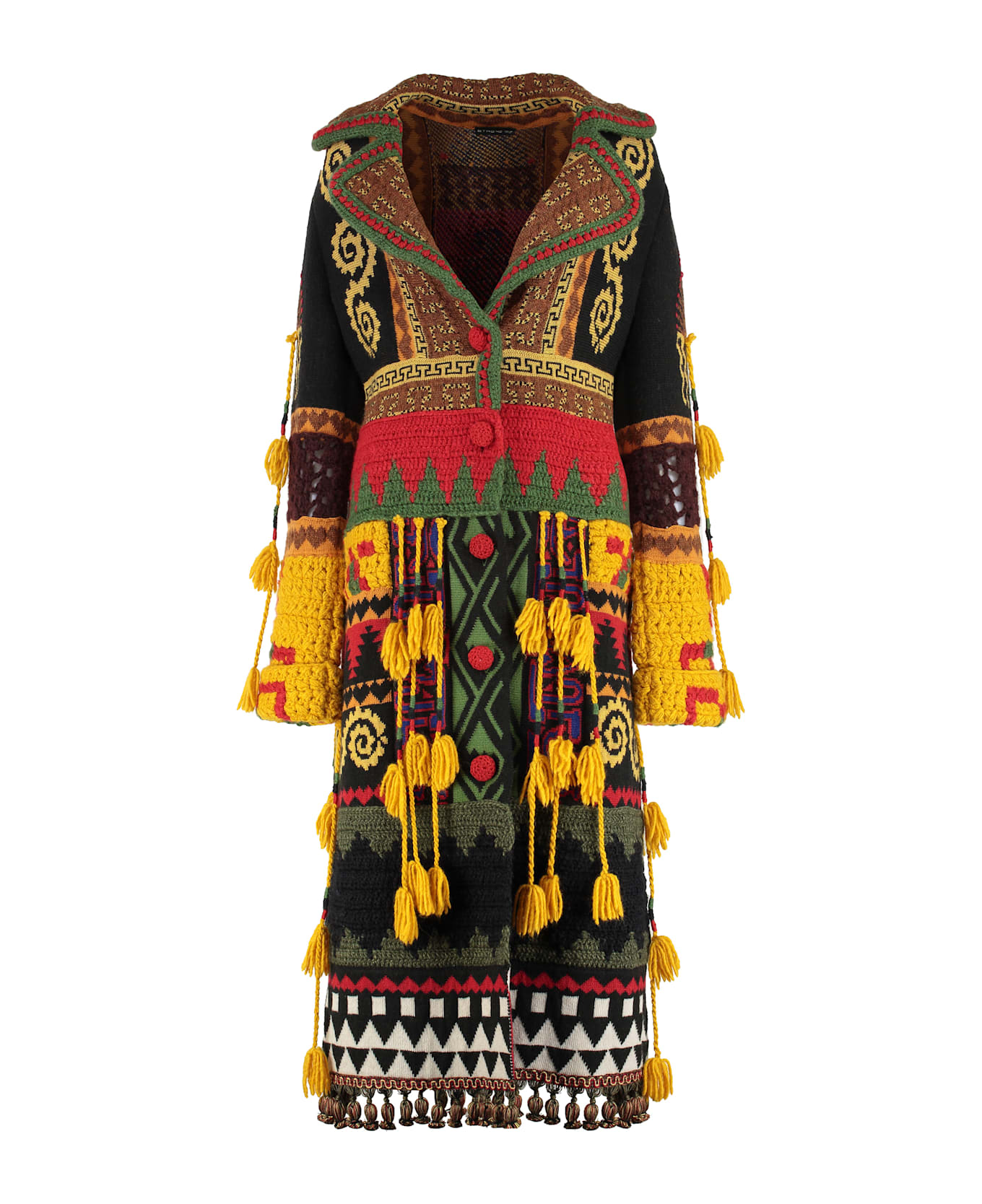 Etro Wool Blend Maxi-cardigan - Multicolor