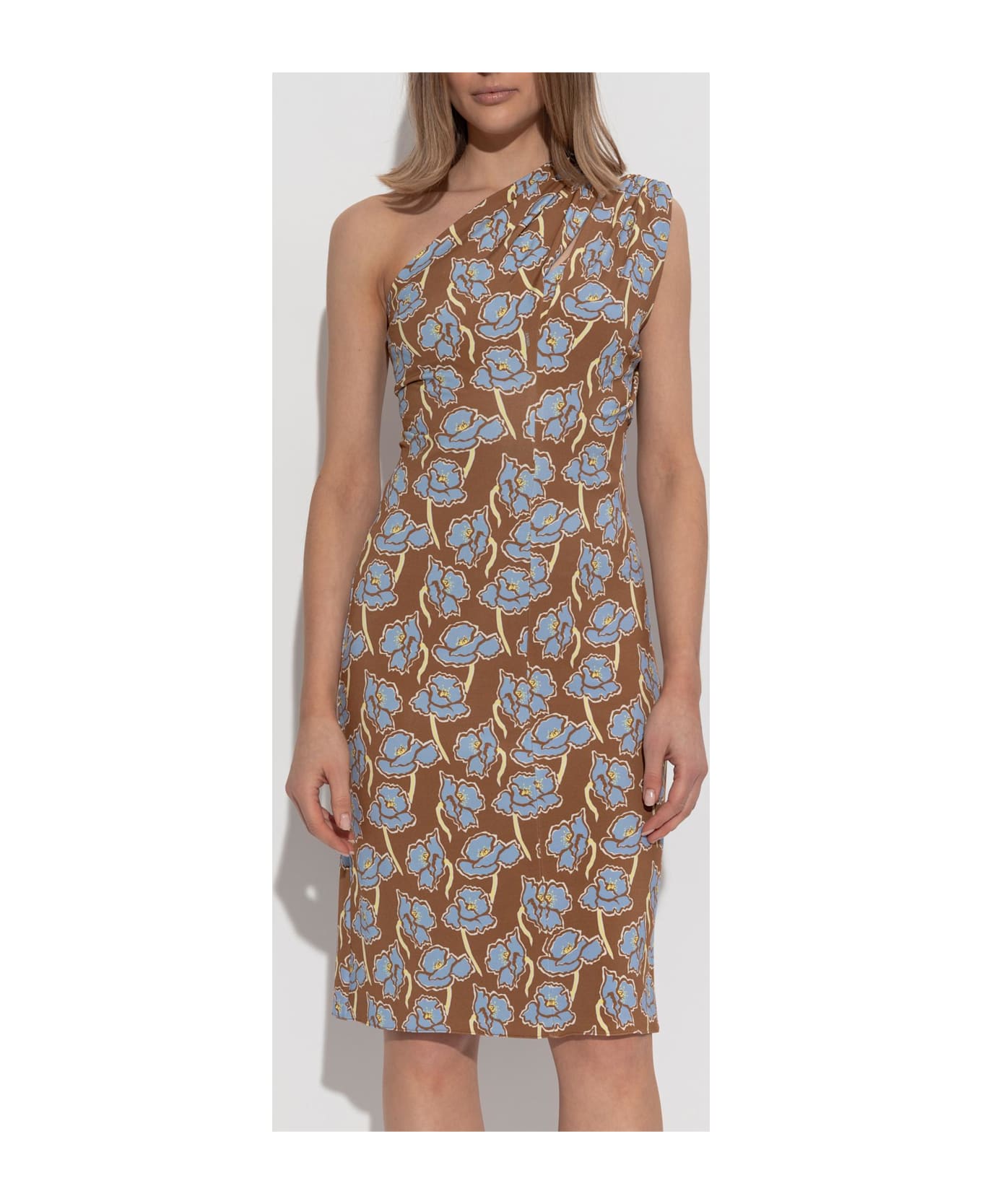 Versace One Shoulder Dress - TOBACCOPOWDERBLUE