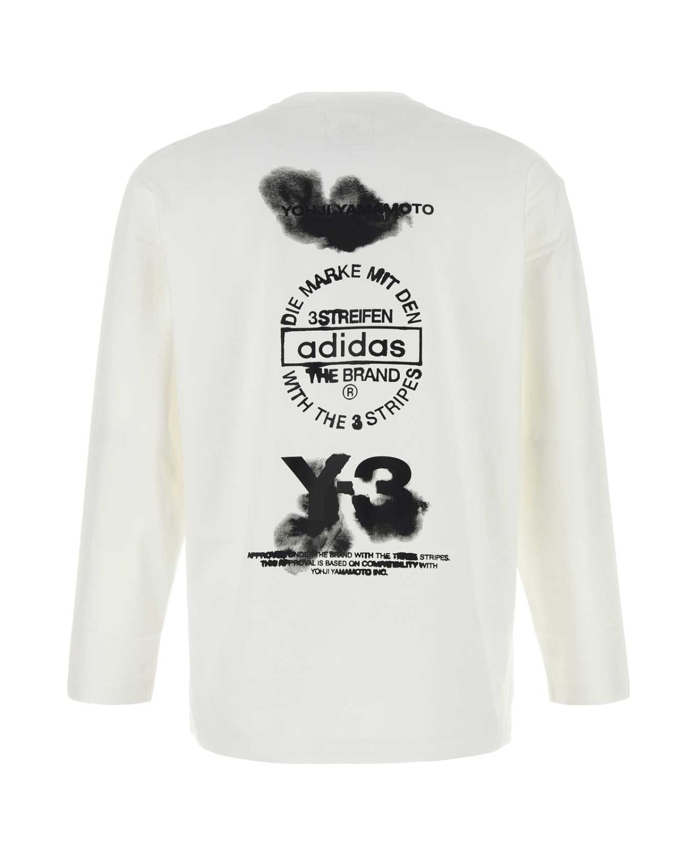 Y-3 White Cotton Oversize T-shirt - COREWHITE