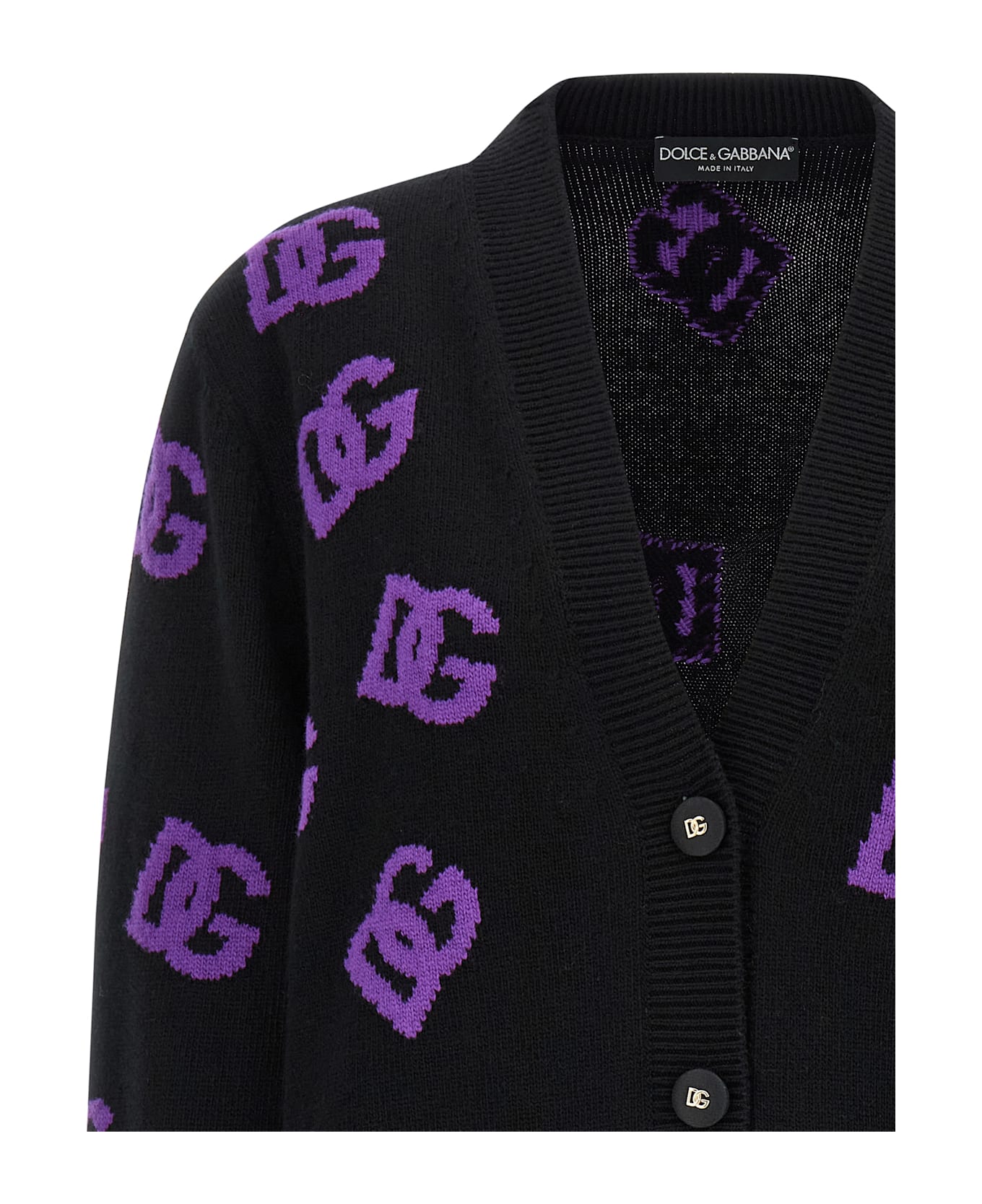 Dolce 
Gabbana Logo Cardigan - Multicolor