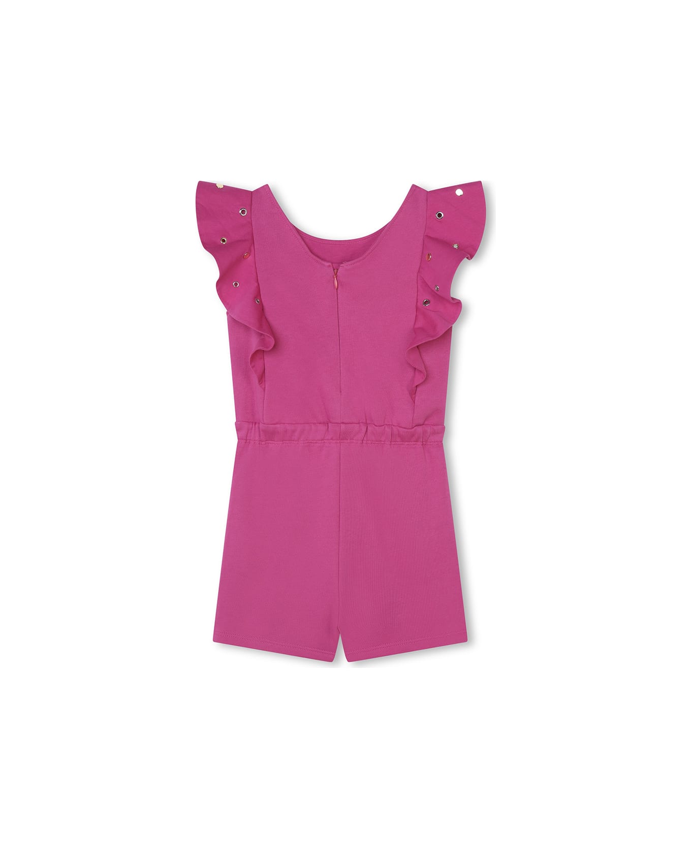 Chloé Fuchsia Jumpsuit With Ruffles And Studs - Pink