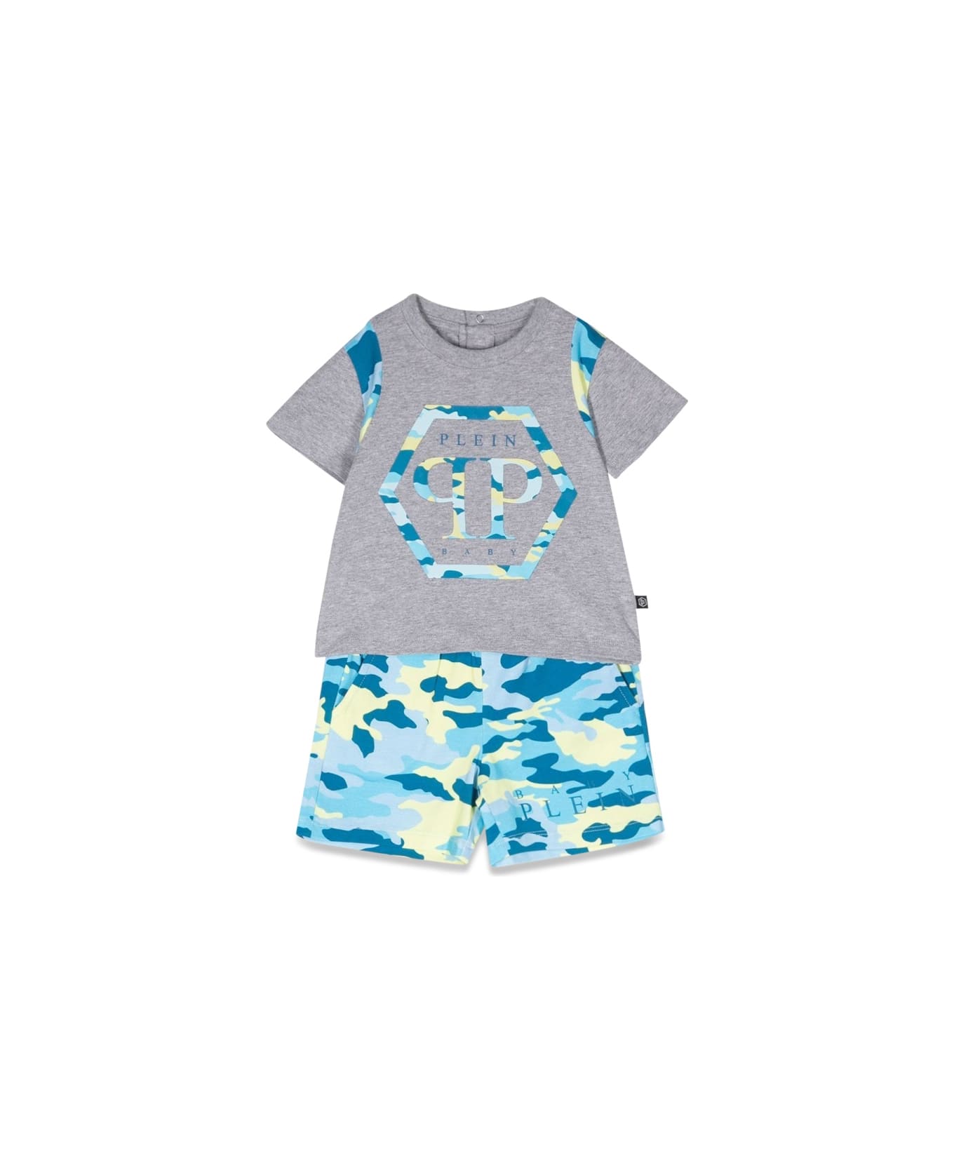 Philipp Plein Camou T-shirt And Shorts Set - MULTICOLOUR