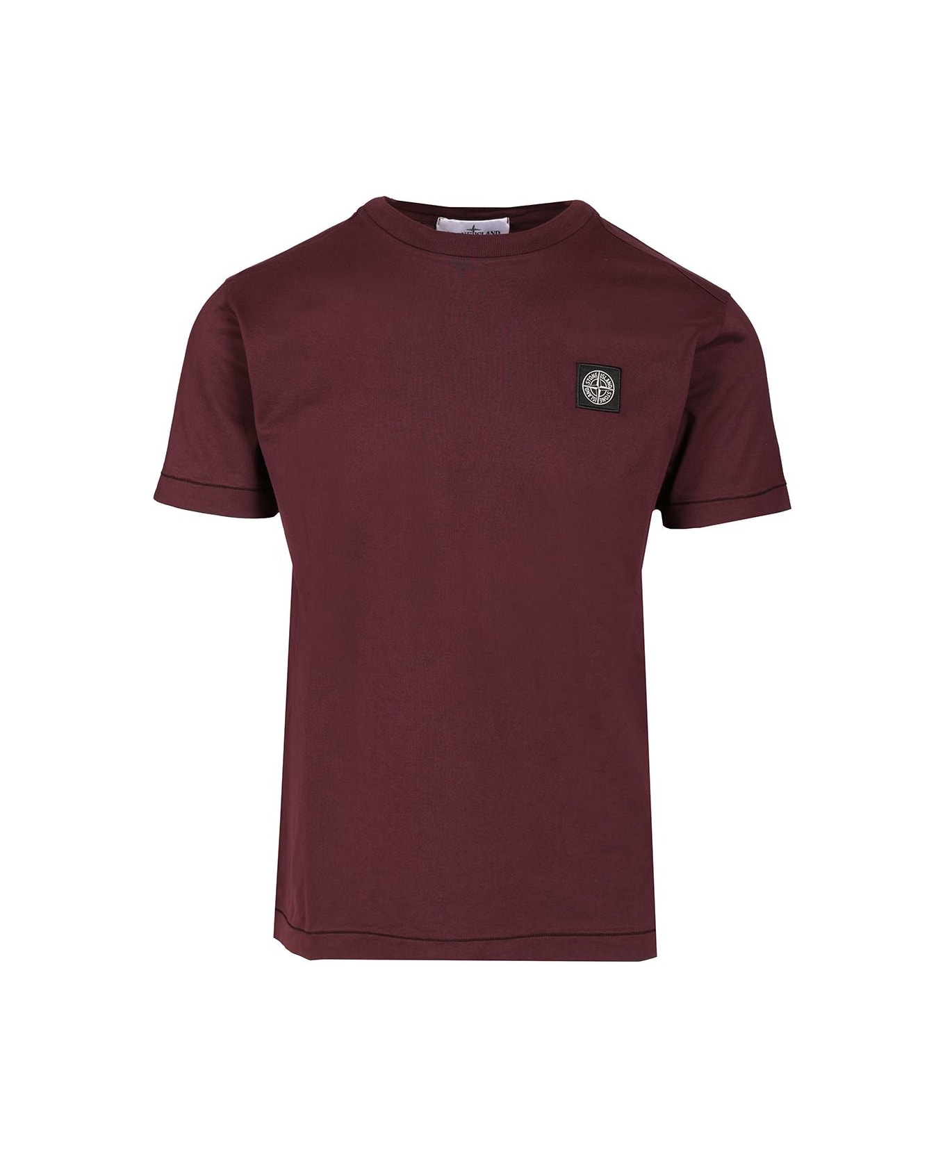 Stone Island Short-sleeved Cotton Jersey T-shirt - PINK