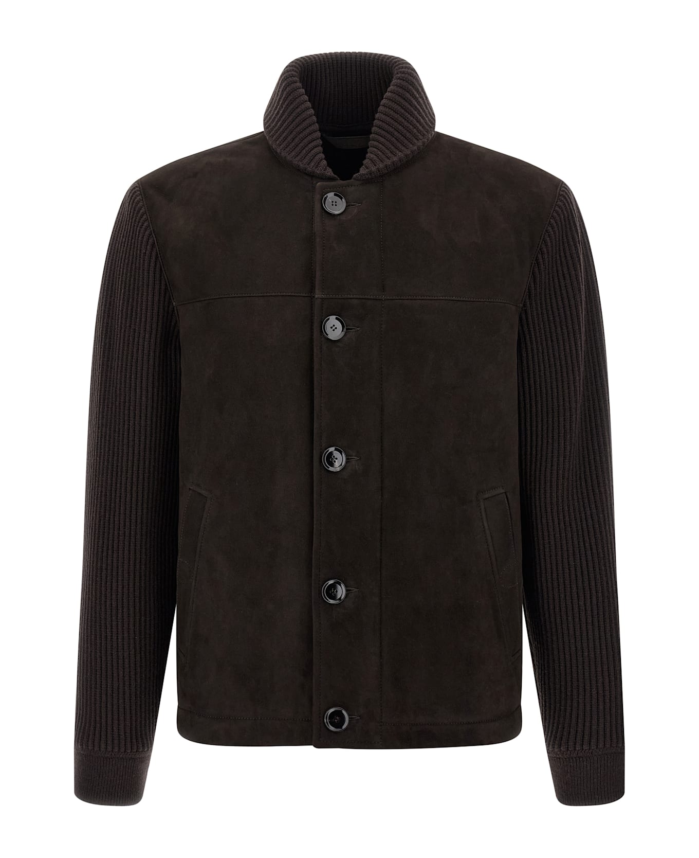 Brioni Suede Bomber Jacket - Brown