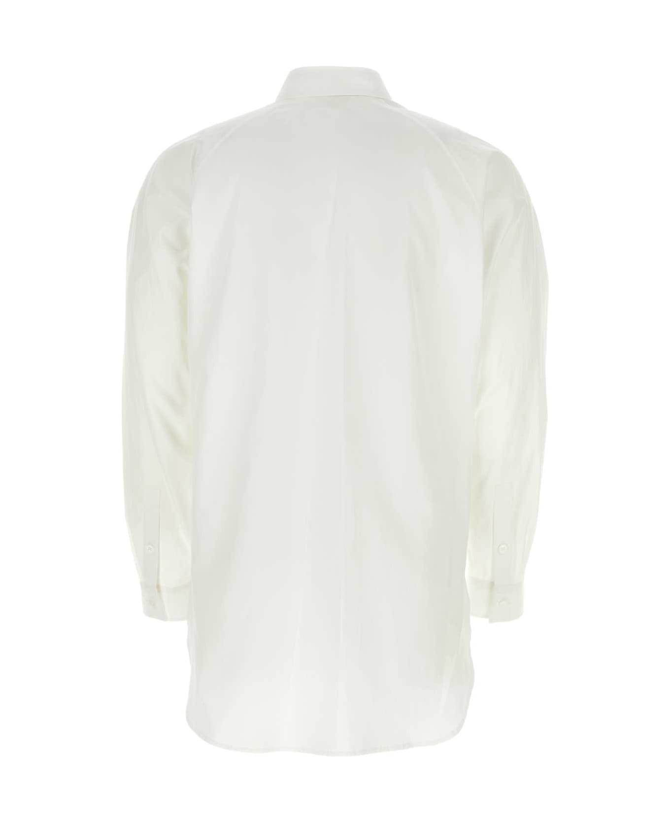 Yohji Yamamoto White Poplin Shirt - White