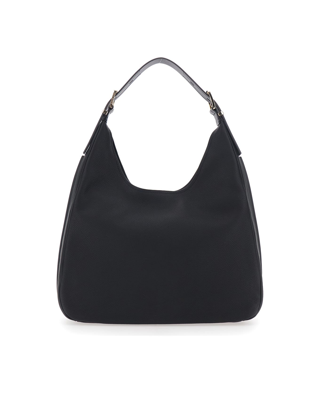 MICHAEL Michael Kors 'nolita Large' Black Shoulder Bag With Logo Lettering On The Front In Leather Woman - Black