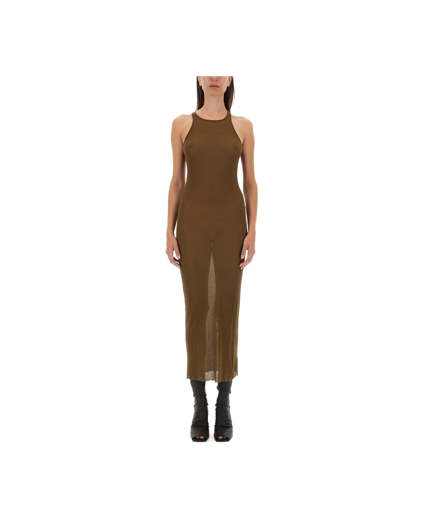 Rick Owens Tank Dress - BROWN