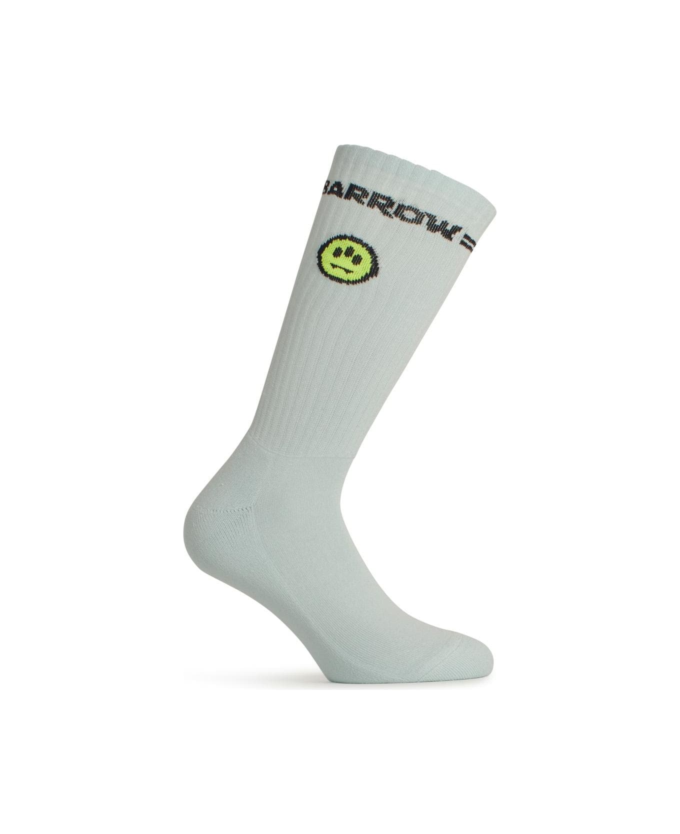 Barrow Light Blue Cotton Blend Socks