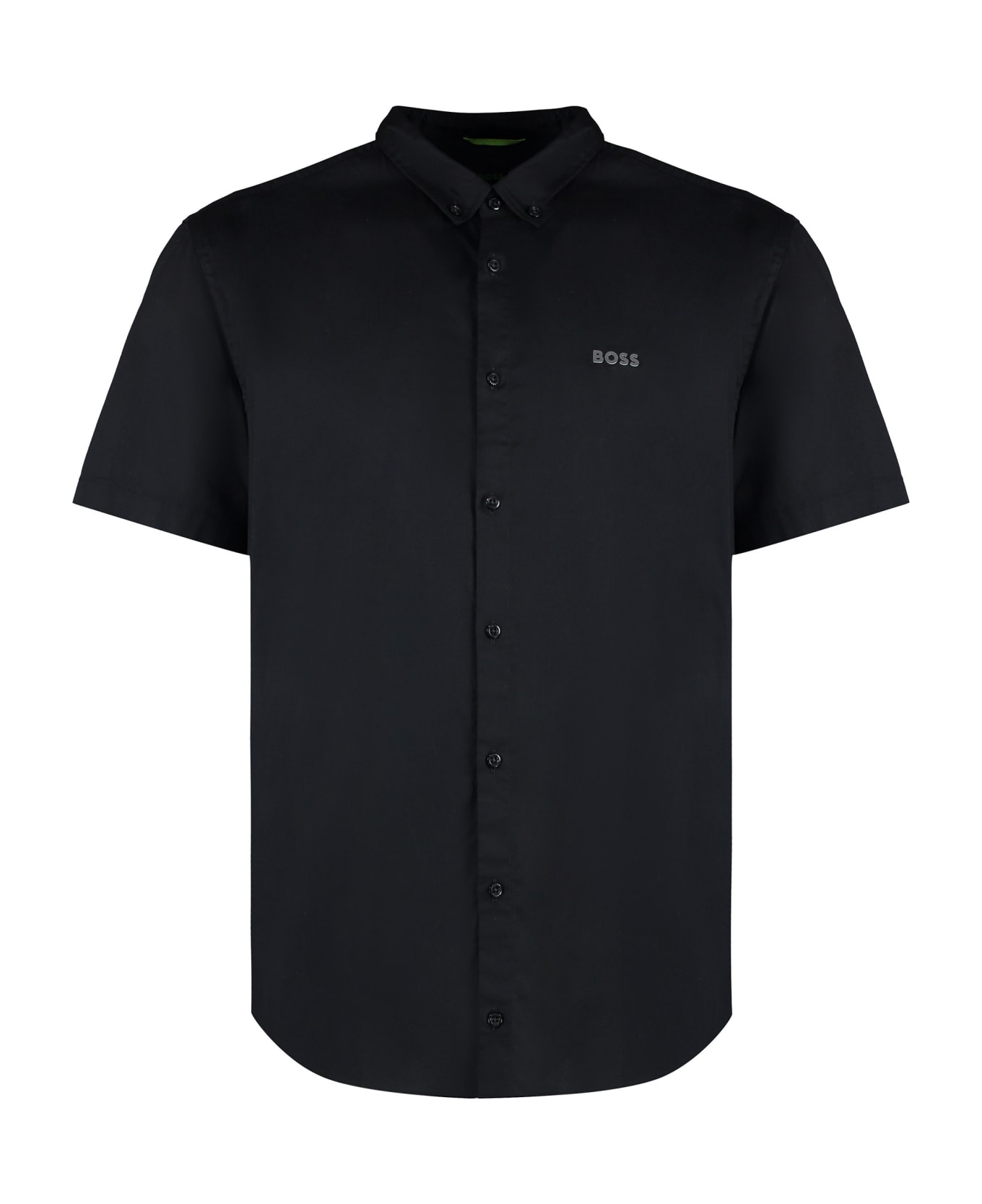 Hugo Boss Short Sleeve Stretch Cotton Shirt - black