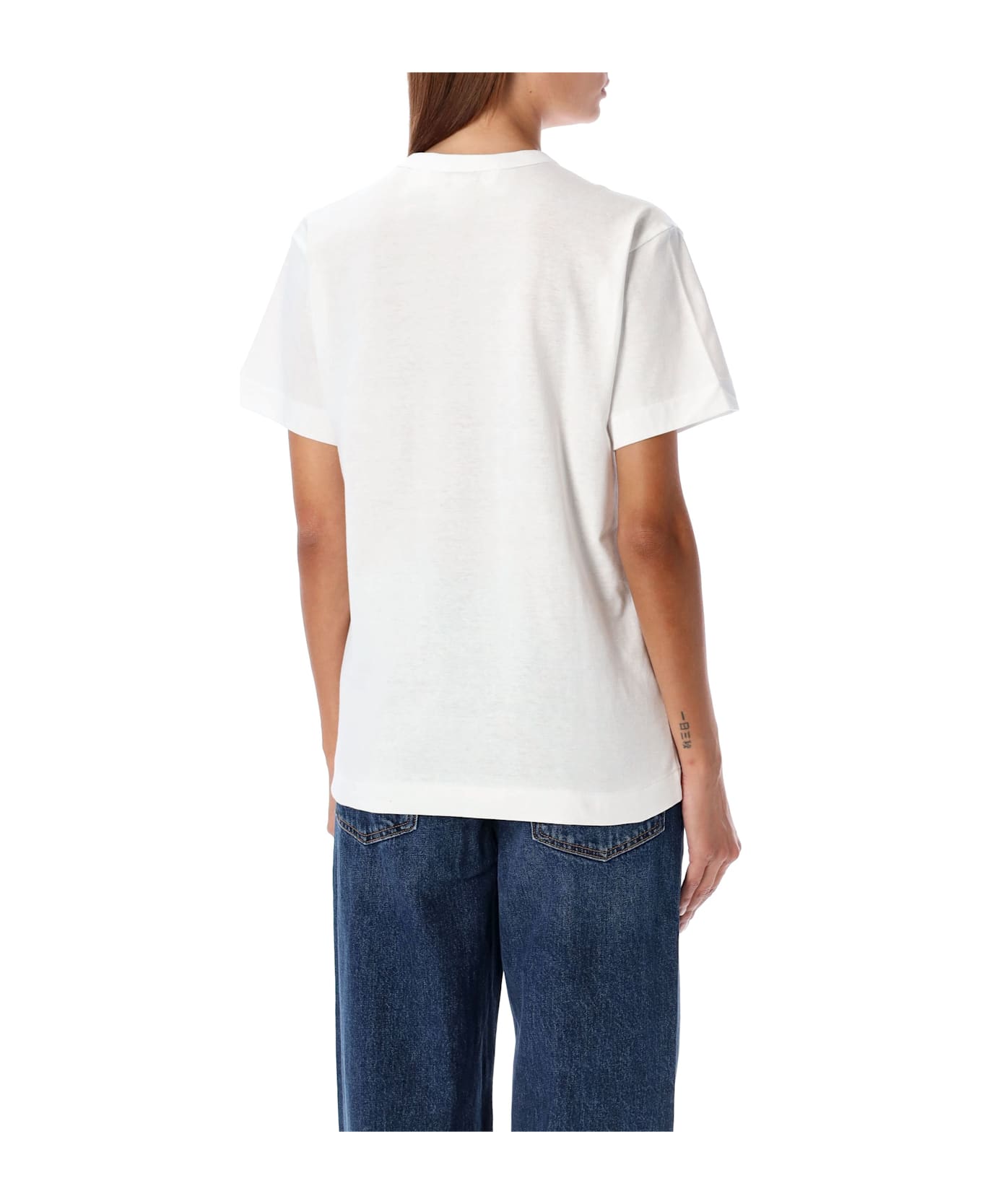 Comme des Garçons Play Black Heart Patch T-shirt - WHITE