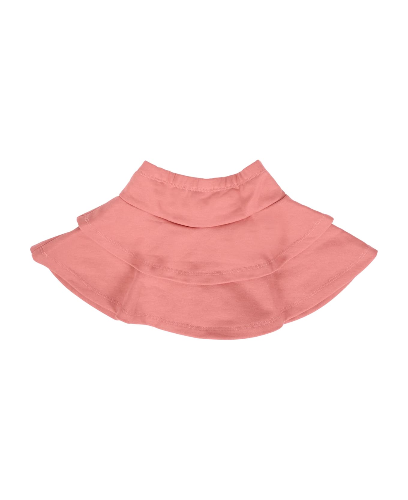 Marni Pink Skirt For Baby Girl With White Logo - Pink