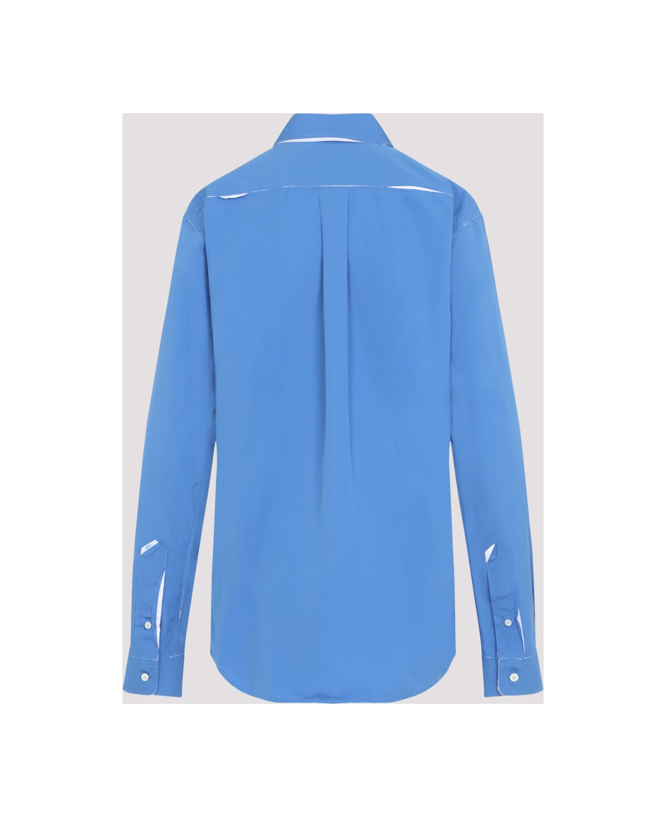 Miu Miu Cerulean Blue Poplin Shirt - PERVINCA