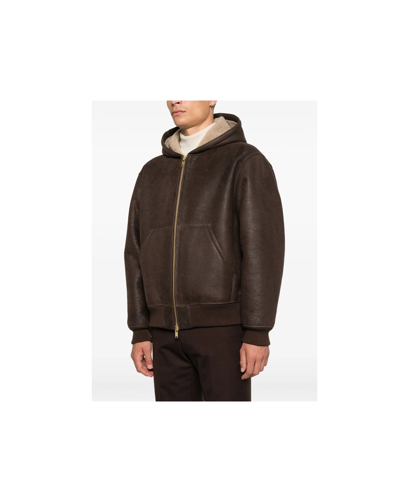 Baracuta Leather Outerwear - BROWN ジャケット