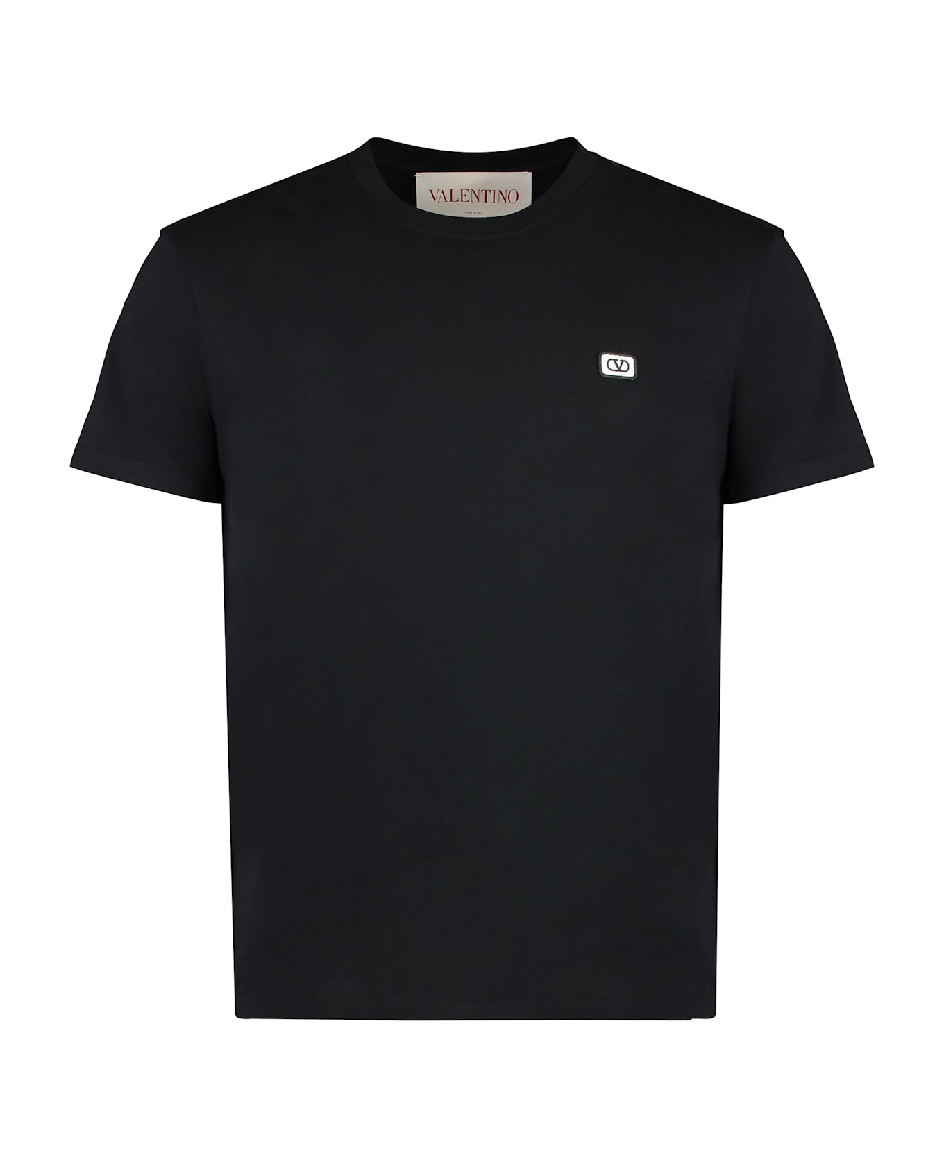 Valentino Cotton Crew-neck T-shirt - black シャツ