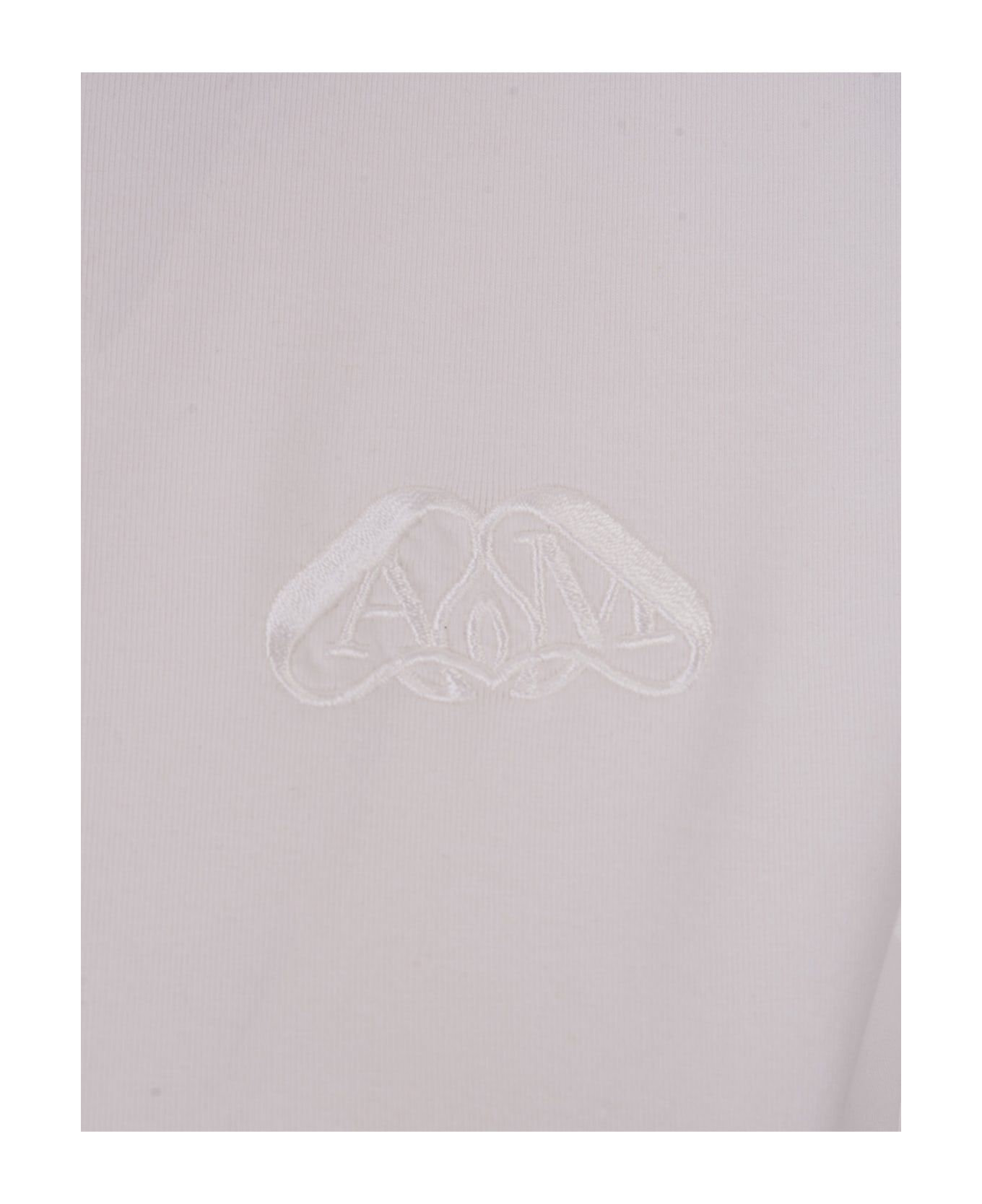 Alexander McQueen Seal Logo Slim T-shirt - Bianco Tシャツ