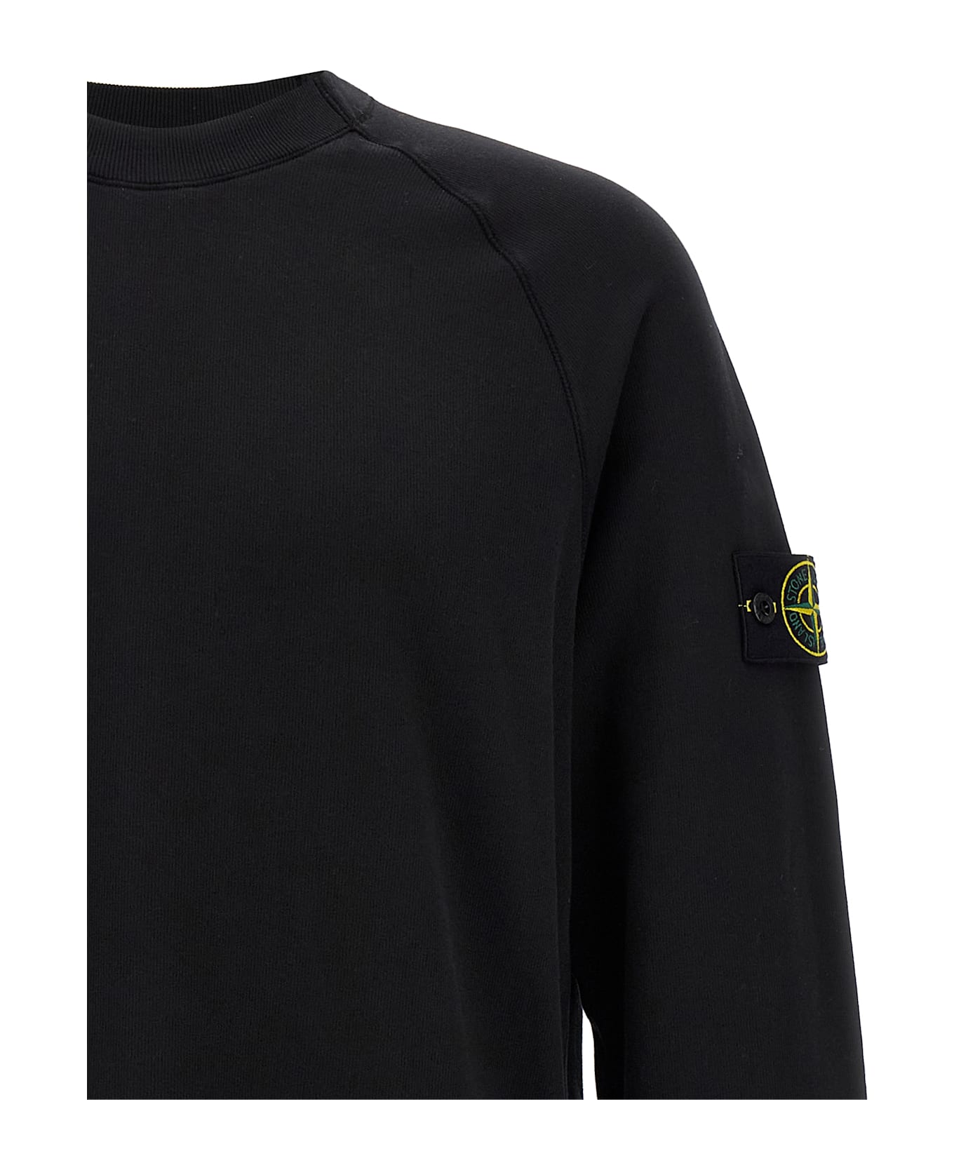 Stone Island Light Cotton Sweatshirt - Black