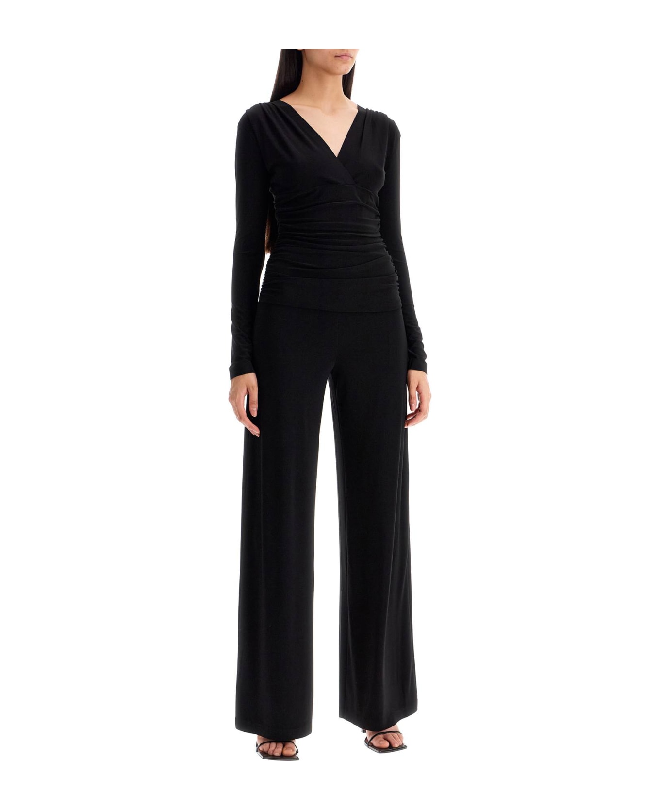 Norma Kamali Jumpsuit With Ruch - BLACK (Black)