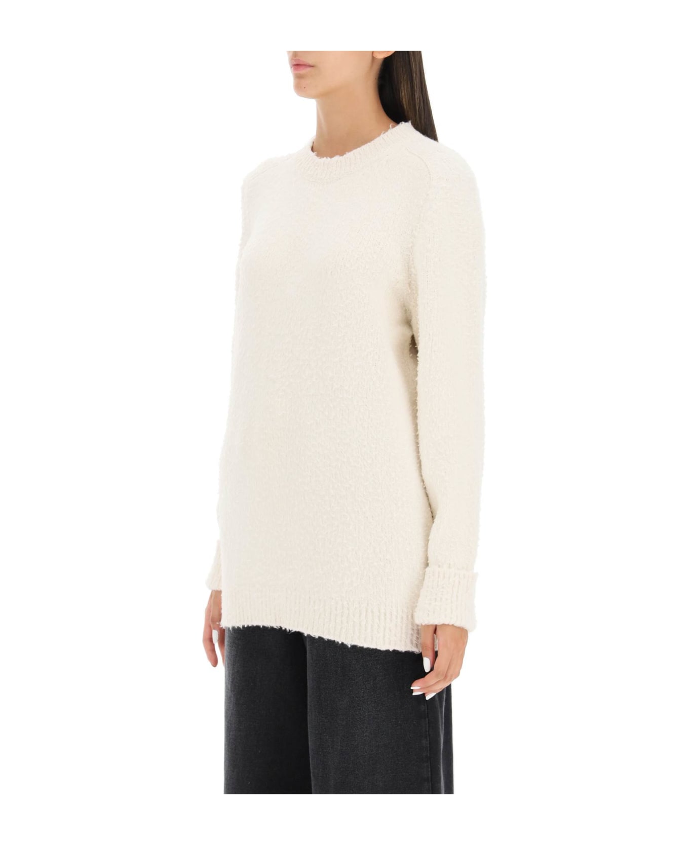 Maison Margiela Pilling Effect Knit Sweater - OFF WHITE (White)