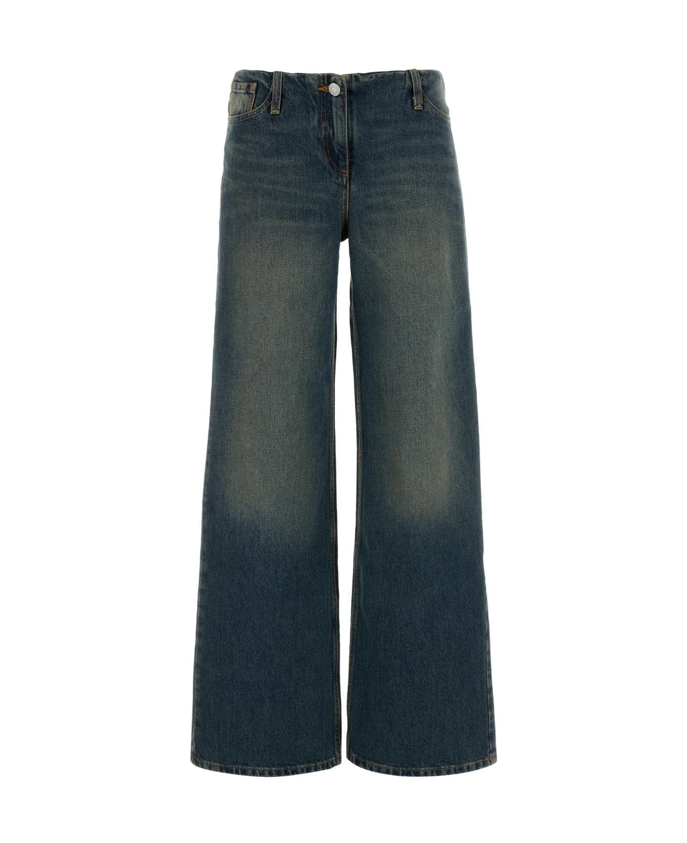 Magda Butrym Denim Wide-leg Jeans - VNTG BLUE