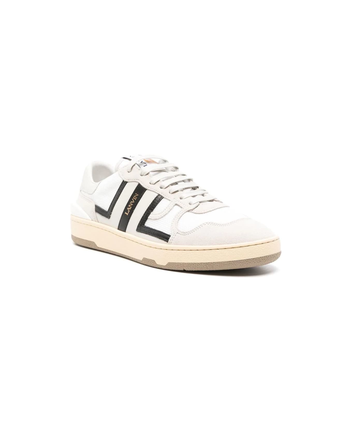 Lanvin Clay Low Top Sneakers - Black Off White