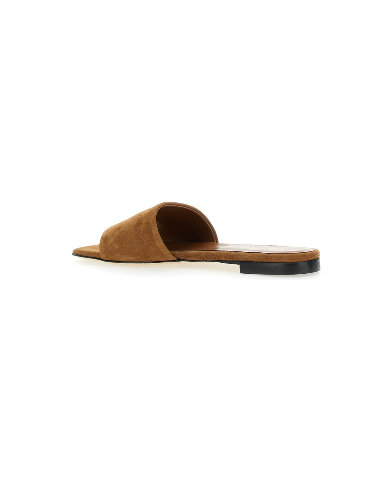 SEMICOUTURE Brown Slide Sandals In Suede Woman - Brown
