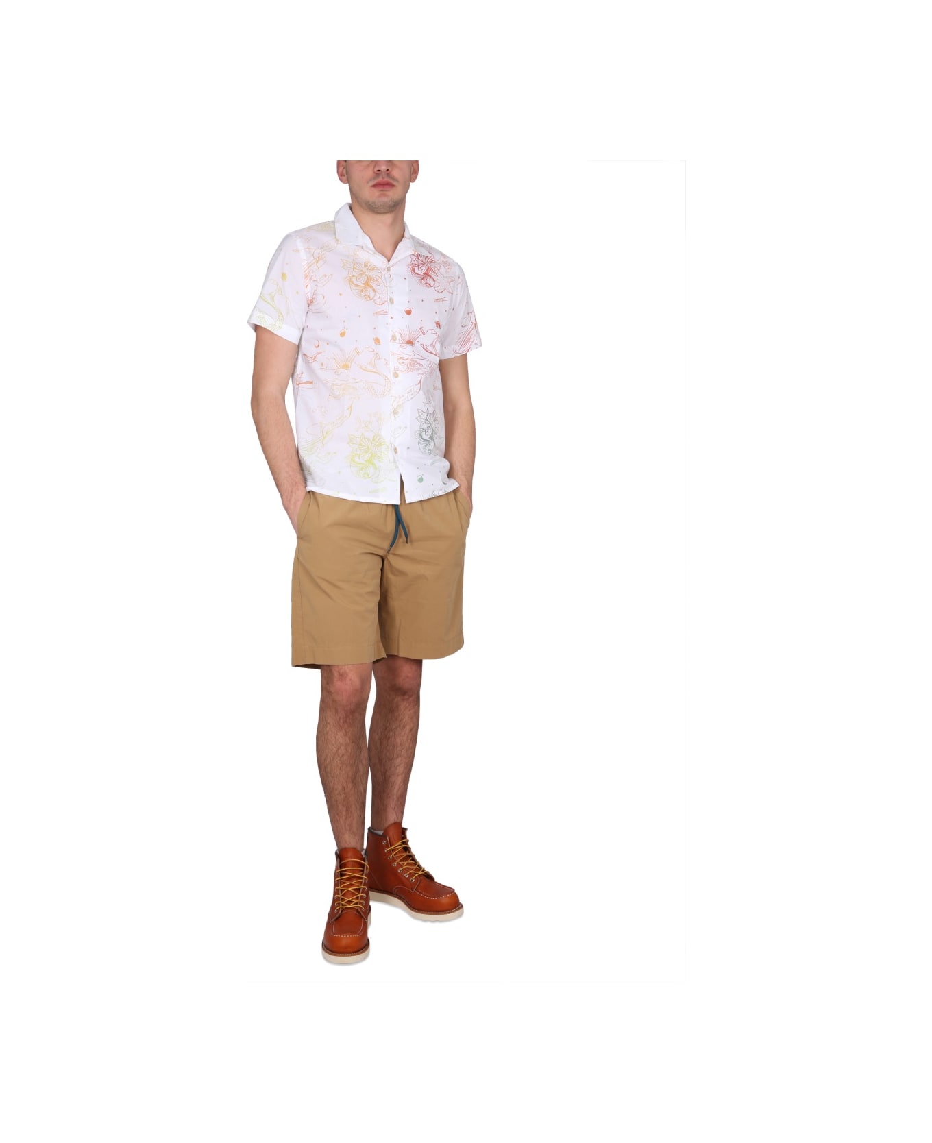 PS by Paul Smith Cotton Shorts - BEIGE