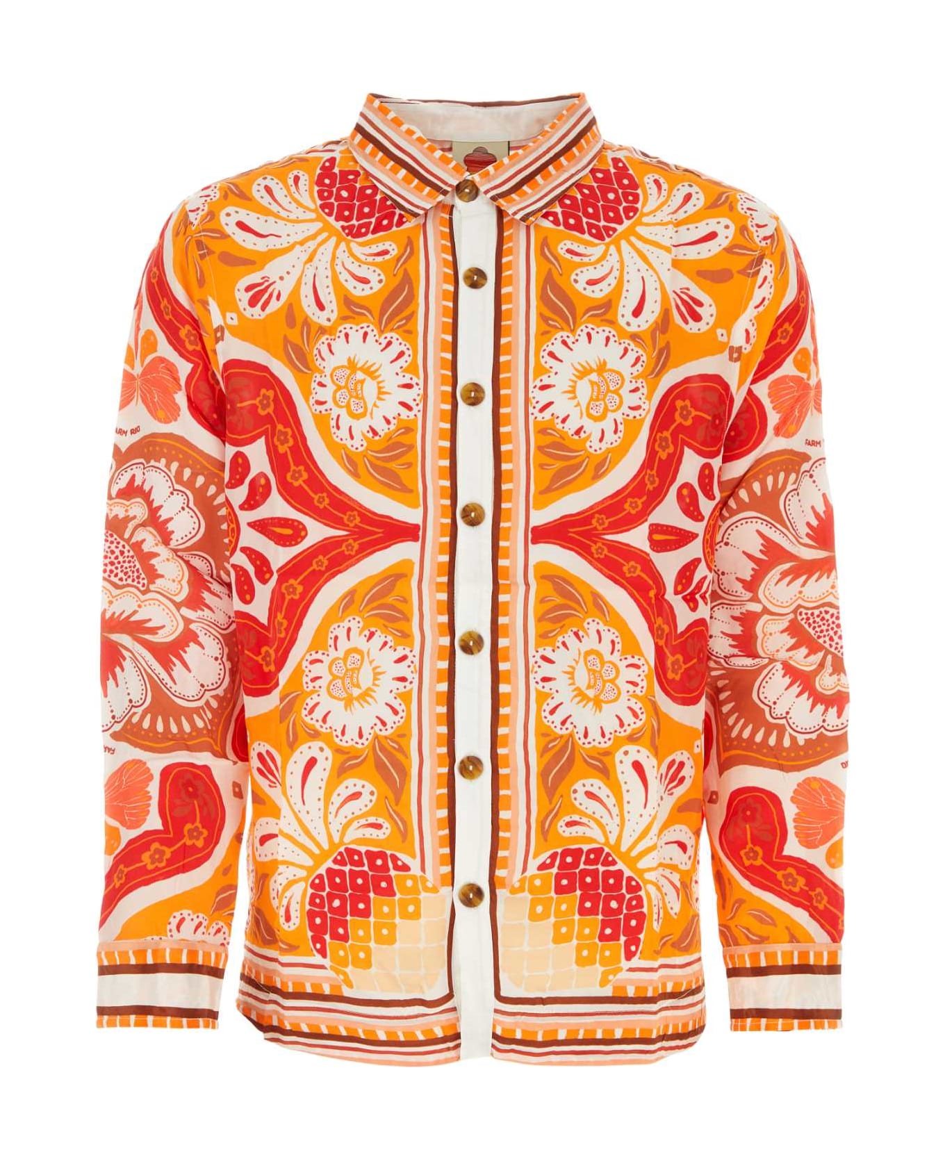Farm Rio Printed Viscose Shirt - WONDERFULSCARFOFFWHITE