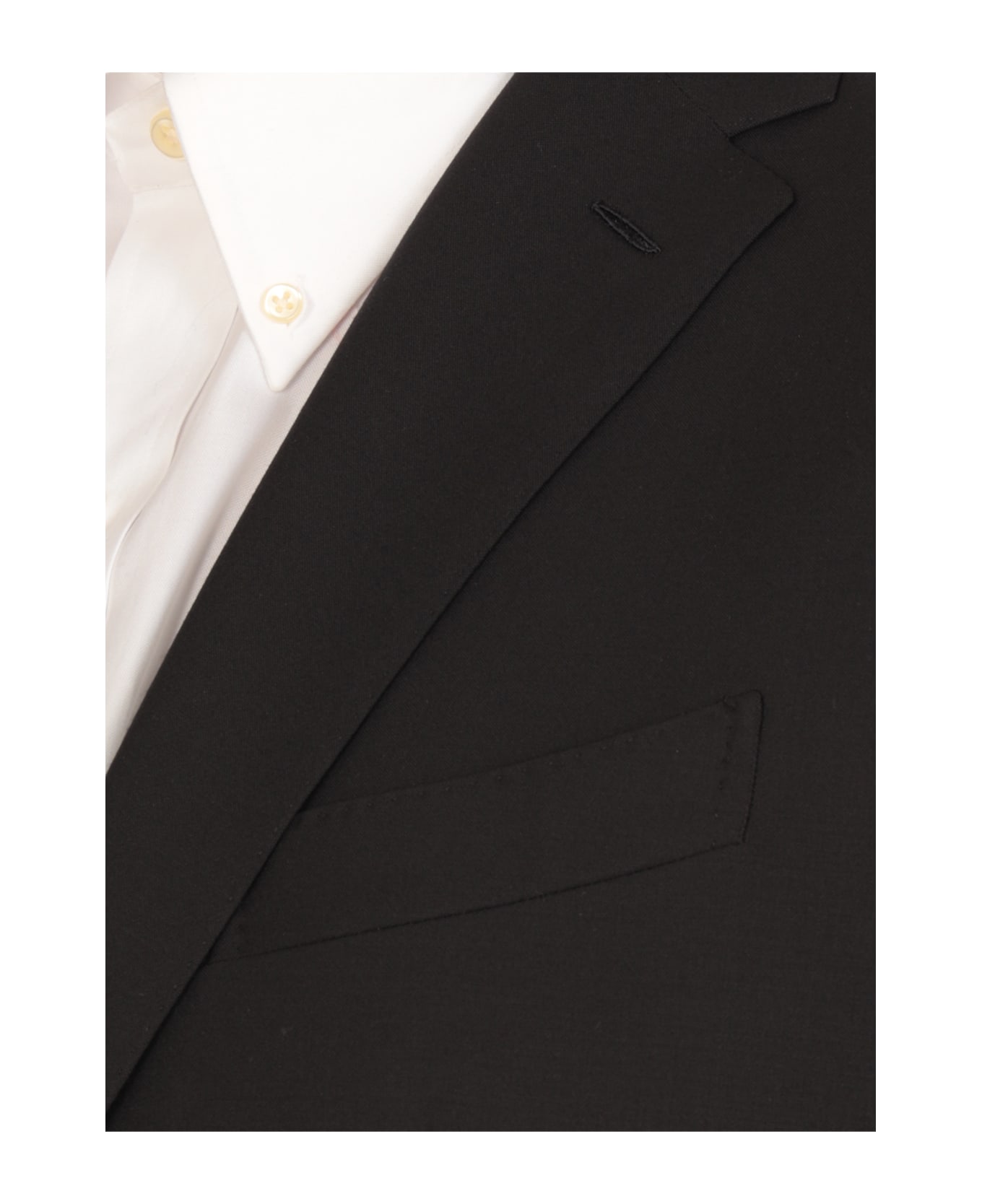Caruso Wool Suit - Black