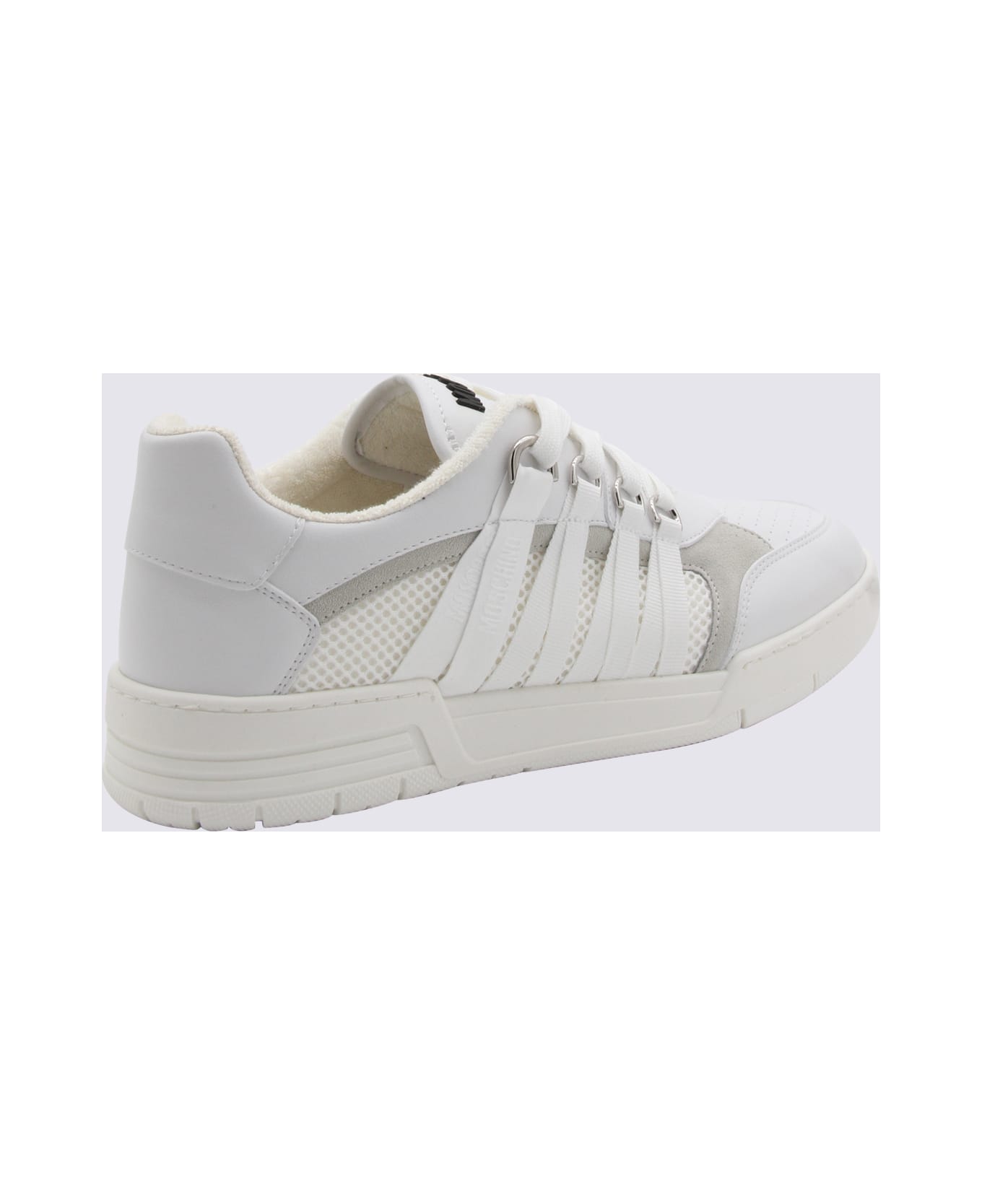 Moschino White Leather Sneakers - White