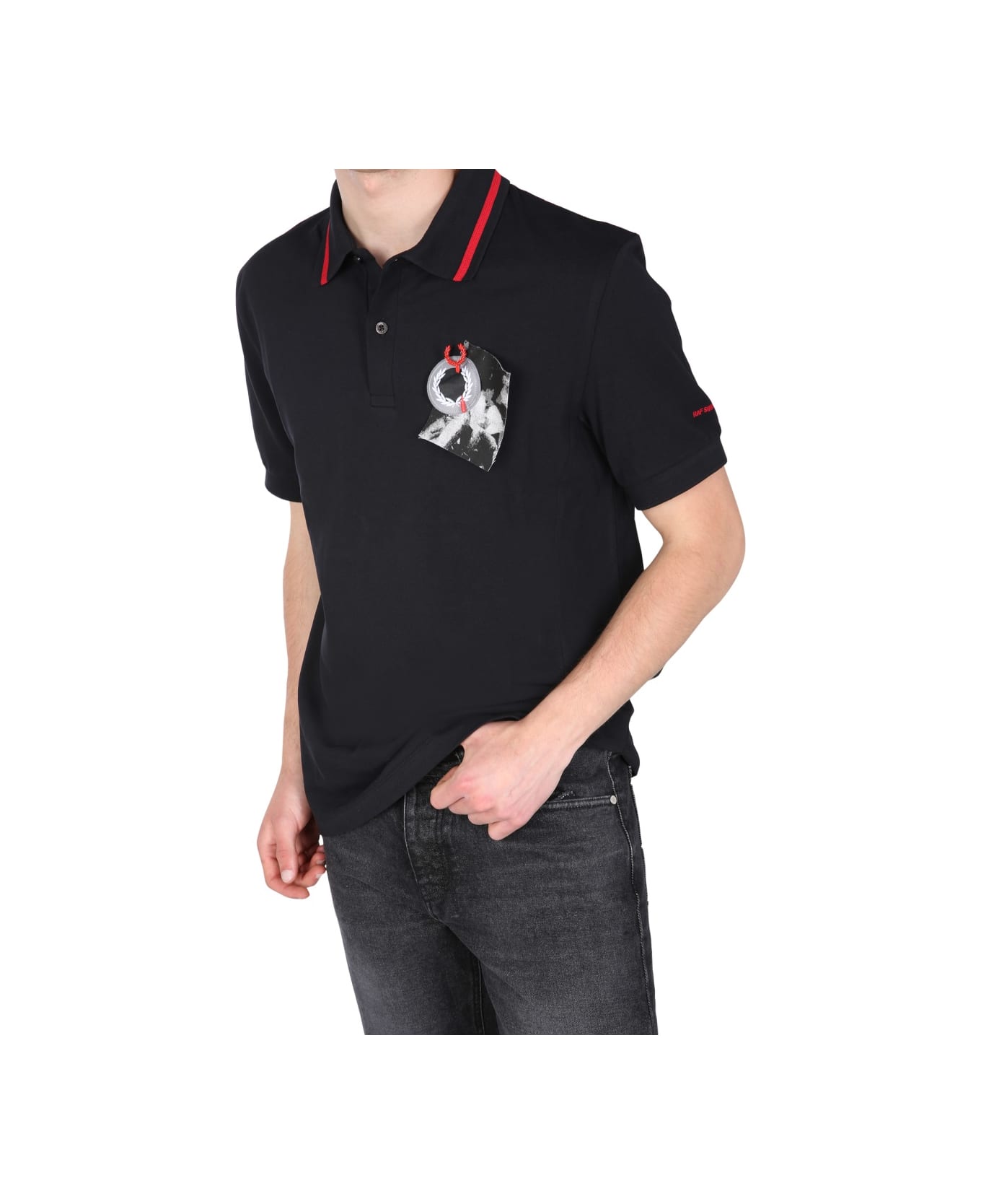 Fred Perry by Raf Simons Regular Fit Polo - BLACK
