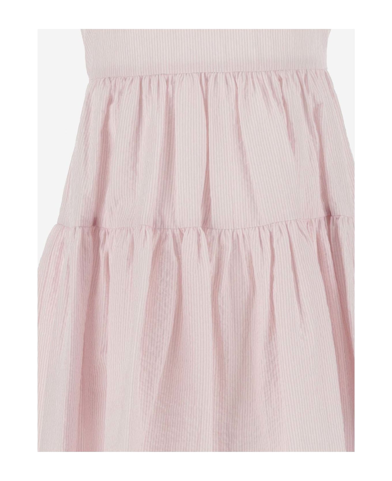 Il Gufo Stretch Cotton Dress - Pink