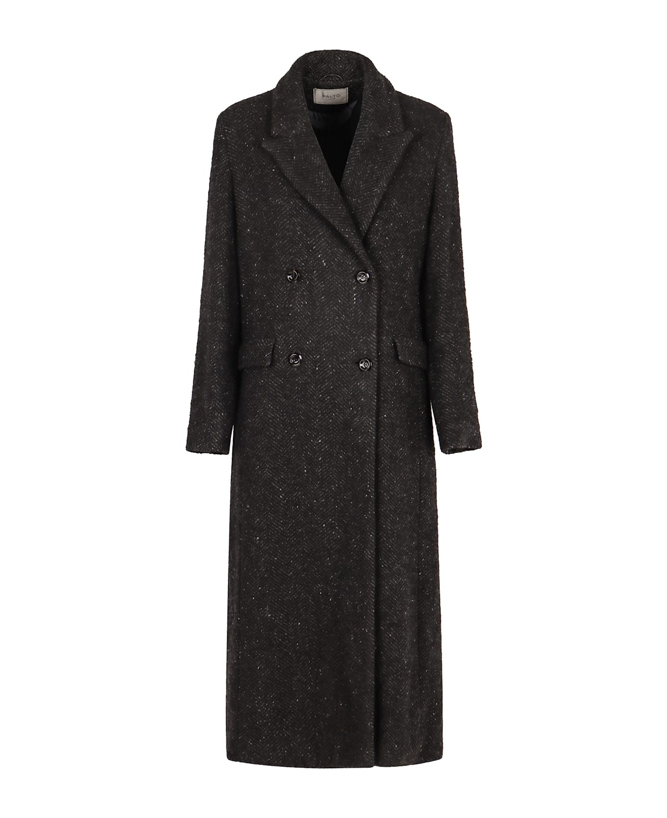 Paltò Domineo Double-breasted Coat - grey