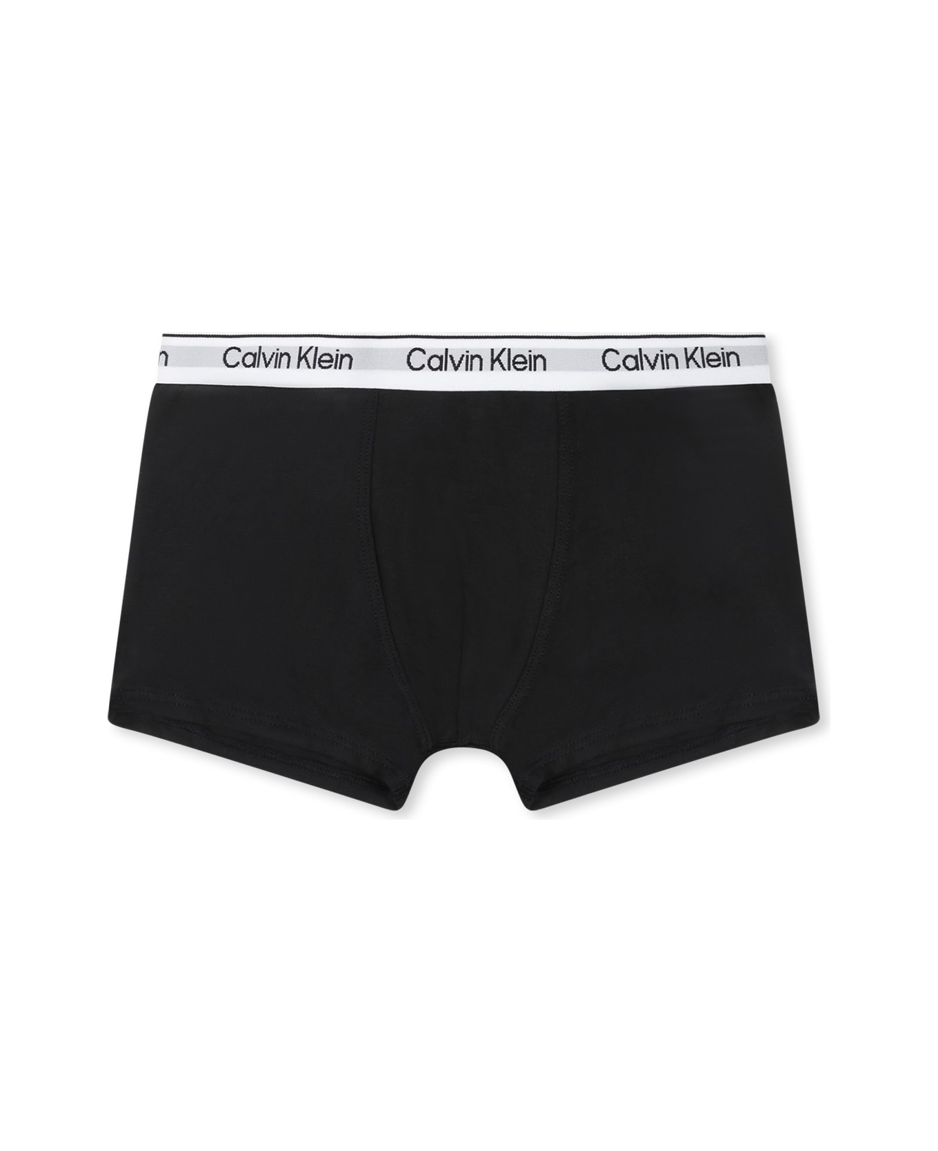 Calvin Klein Black Boxer Set For Boy With Logo - Black