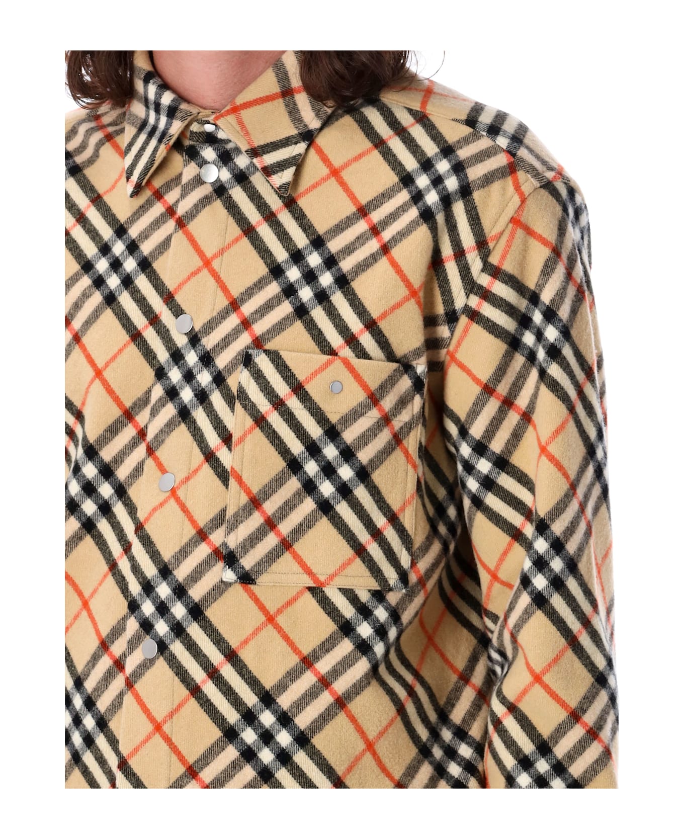 Burberry London Check Wool Flannel Shirt - SAND IP CHECK