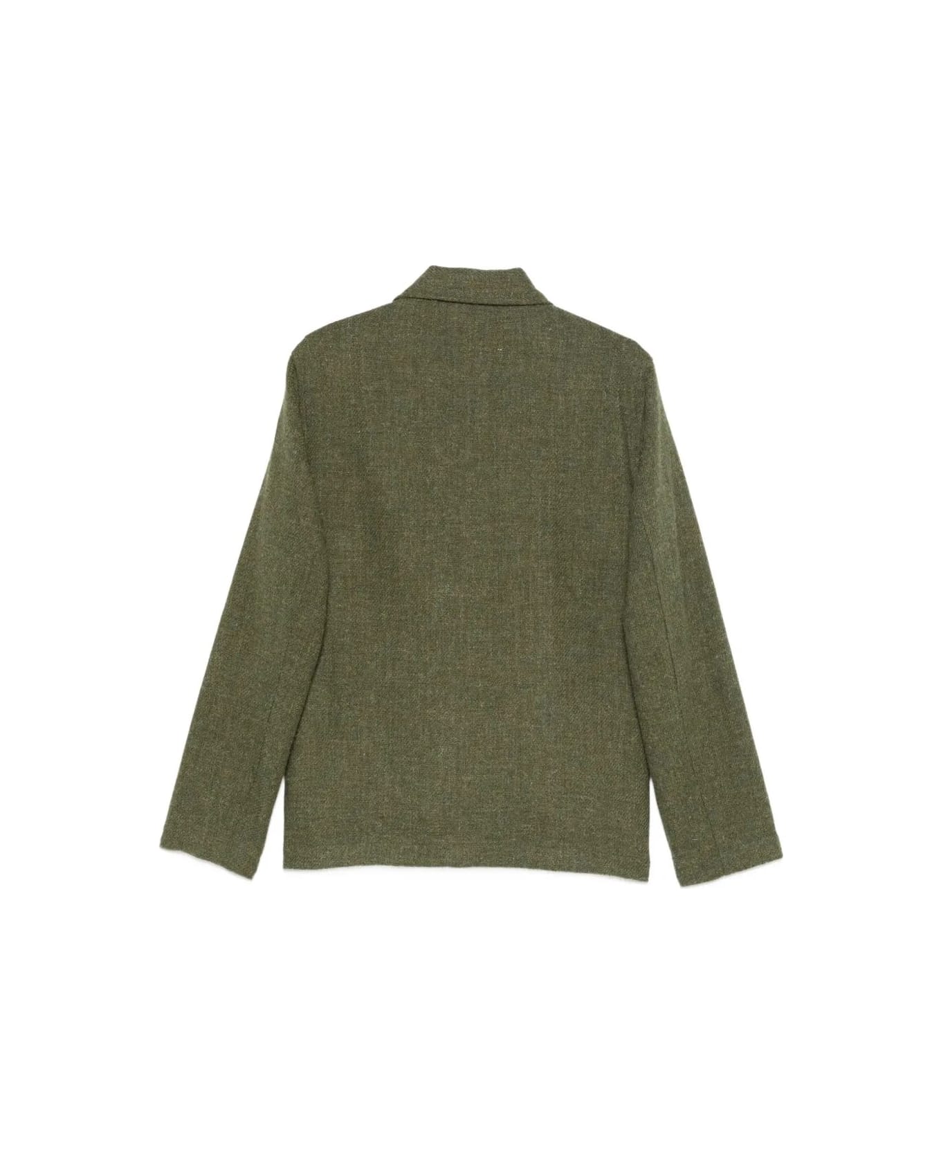 Universal Works Harris Tweed Plaid Bakers C Jacket - Green