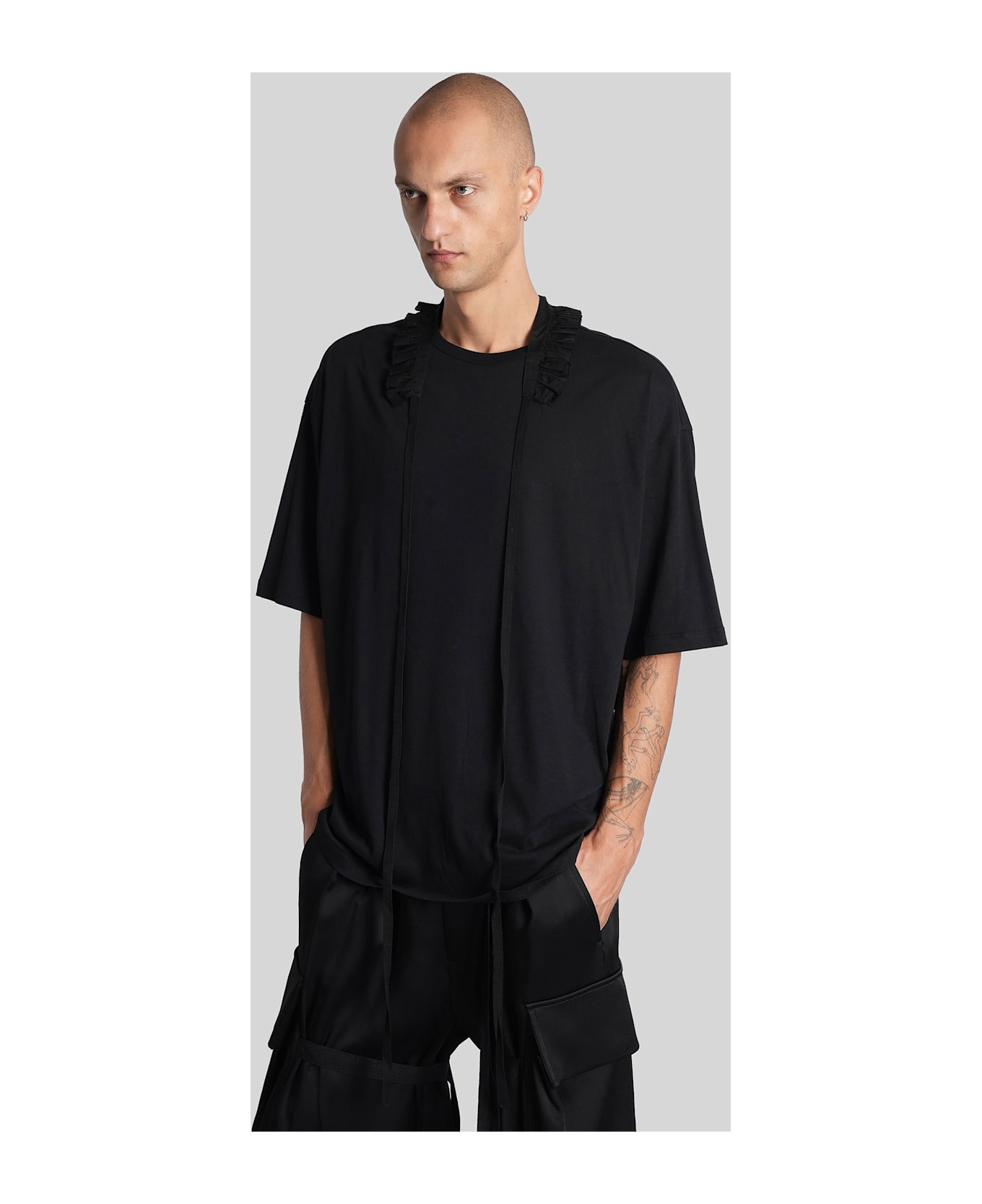 Ann Demeulemeester Danvald T-shirt In Black Cotton - black
