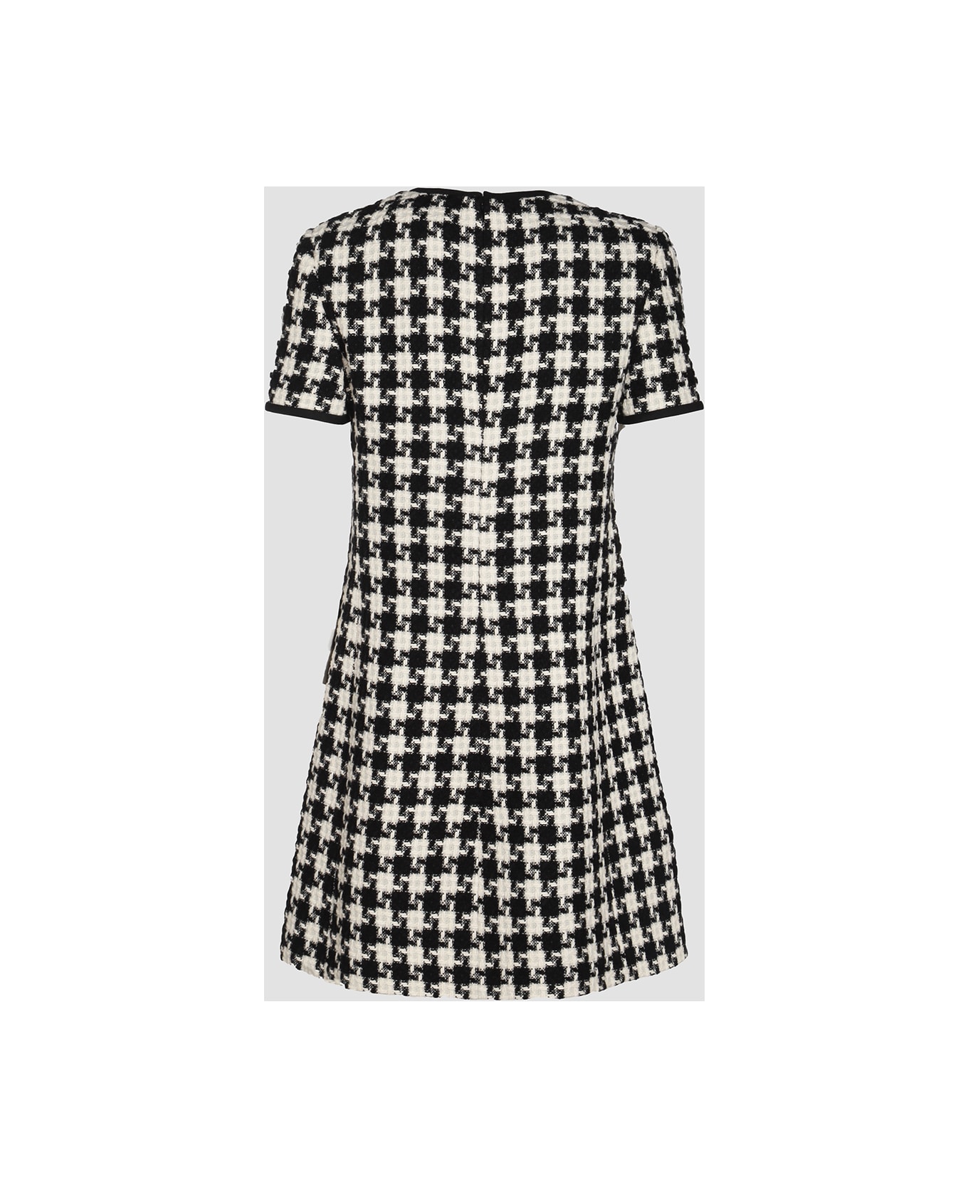 Valentino White And Black Mini Dress - Ivory