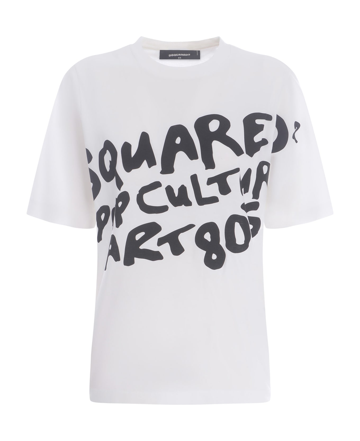 Dsquared2 T-shirt Dsquared2 "d2 Pop 80's" Made Of Cotton Jersey - Bianco