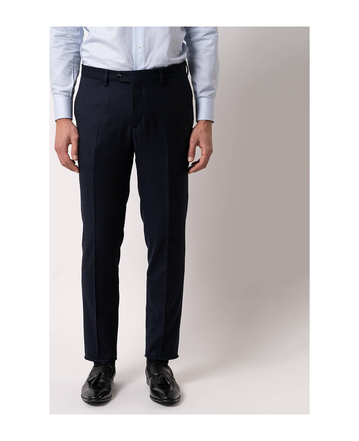 Larusmiani Velvet Trousers Howard Pants - Navy