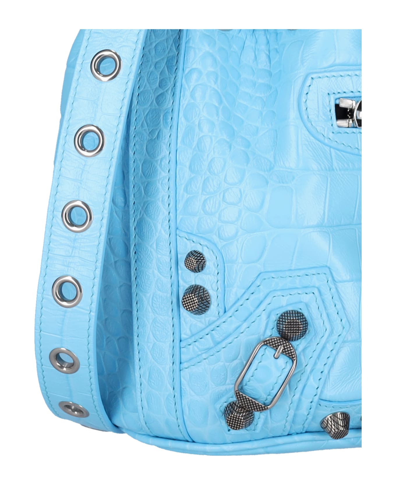 Balenciaga Le Cagole Xs Bucket Bag - Light blue