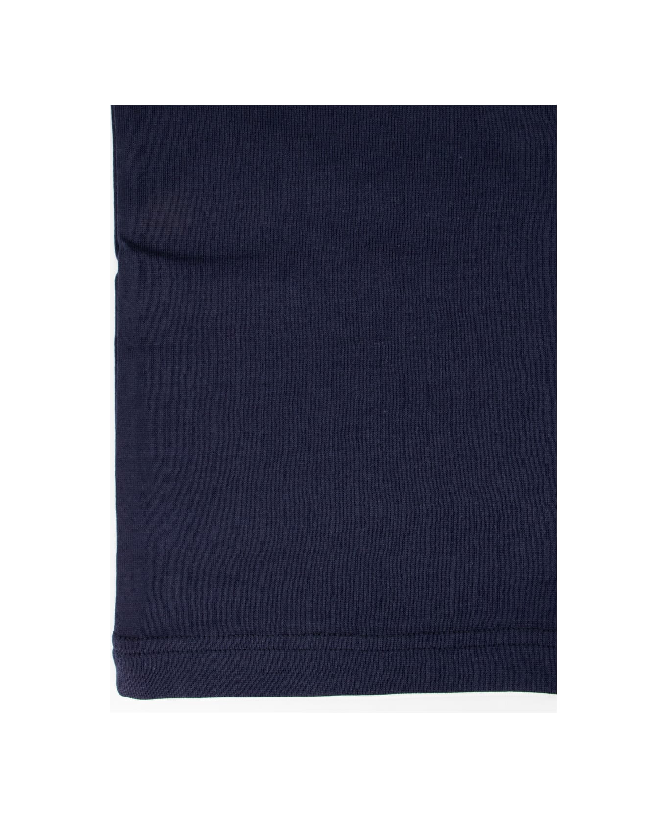 Eleventy Black Crewneck T-shirt With Layered Collar In Cotton Man - BLU/GRIGIO/BIANCO