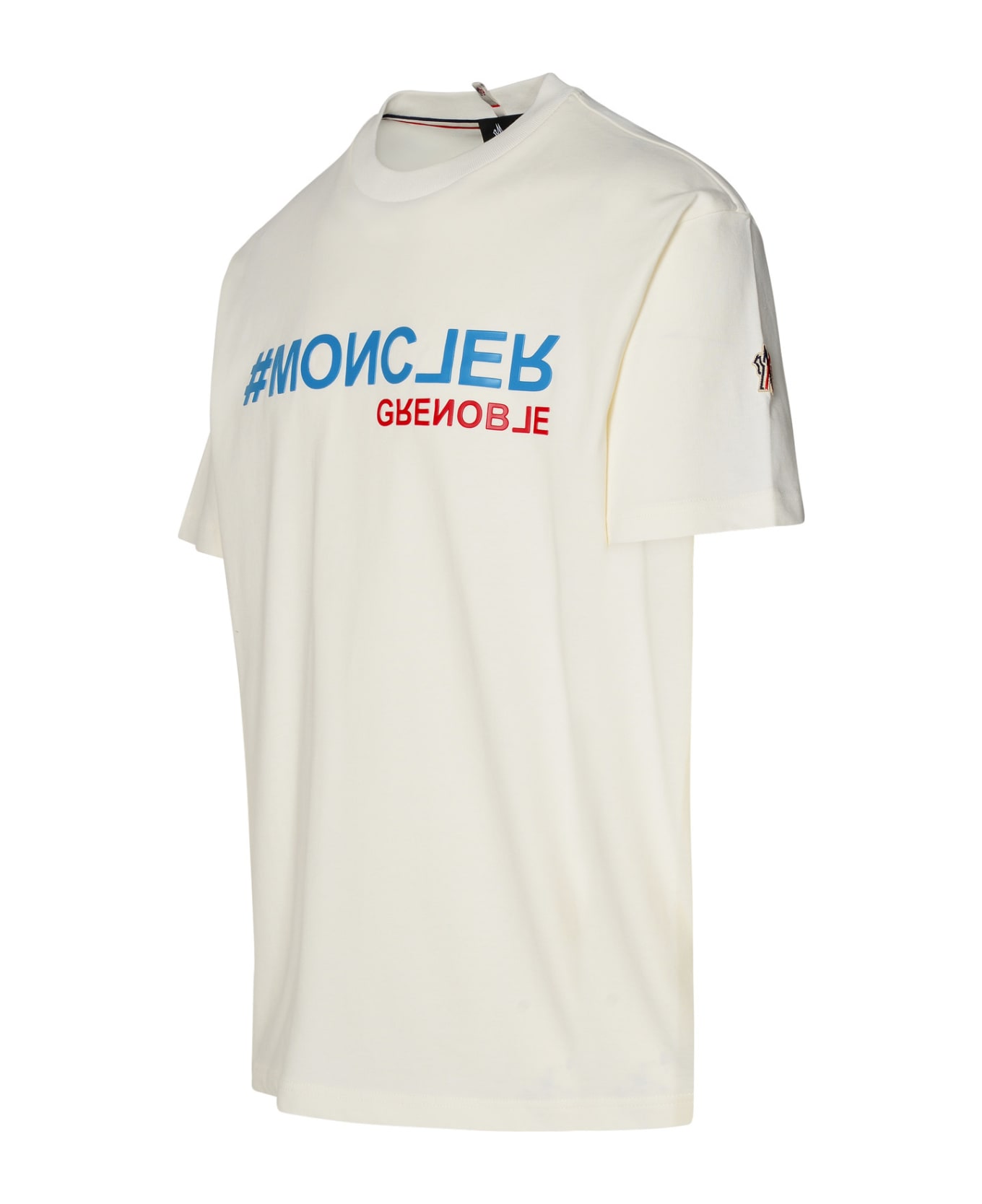 Moncler Grenoble Ivory Cotton T-shirt - WHITE シャツ