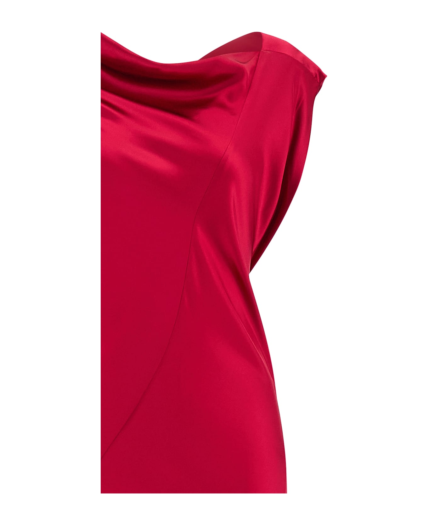 Alberta Ferretti Satin Dress - Fuchsia
