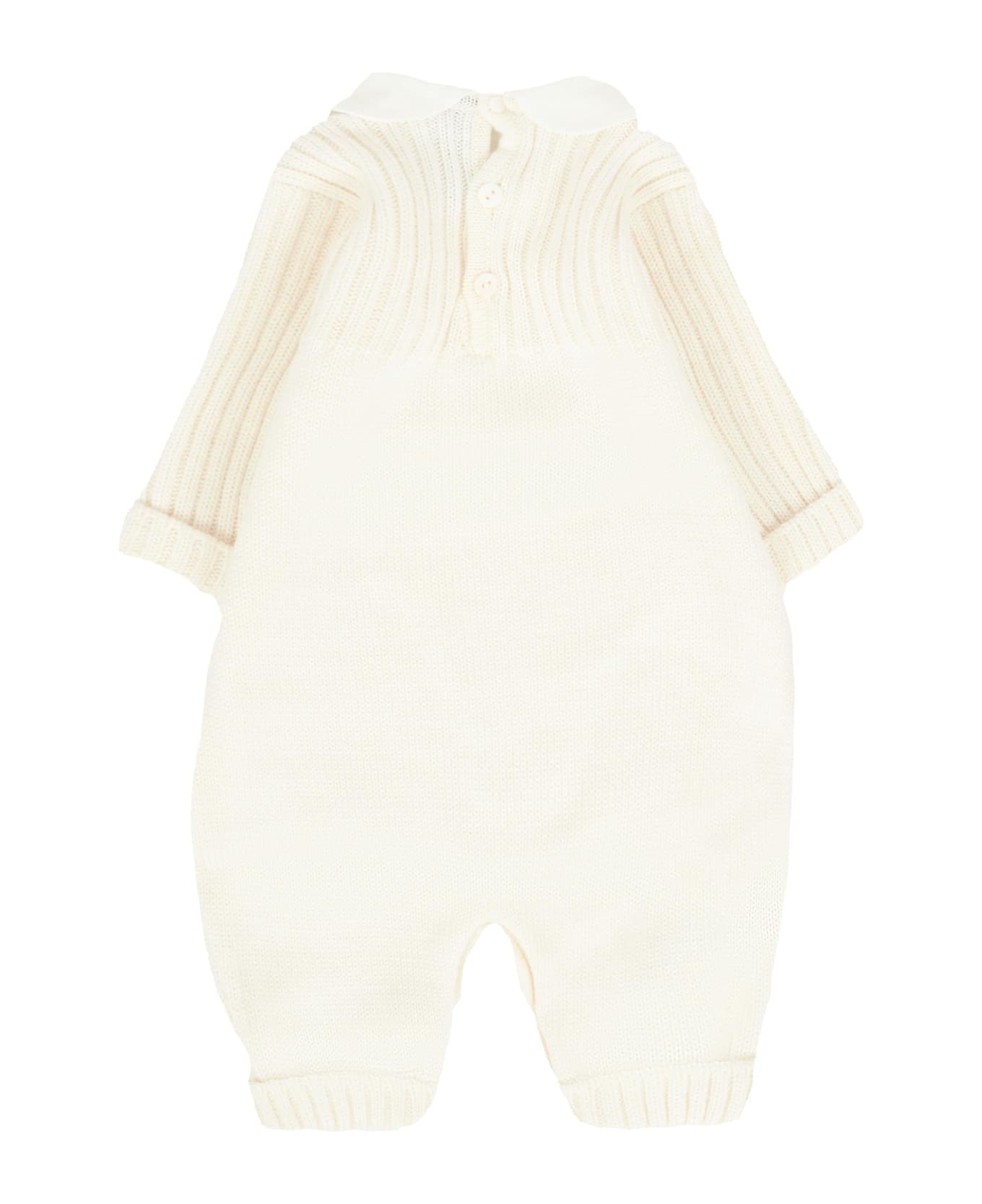Little Bear Ivory Romper For Babykids - Ivory
