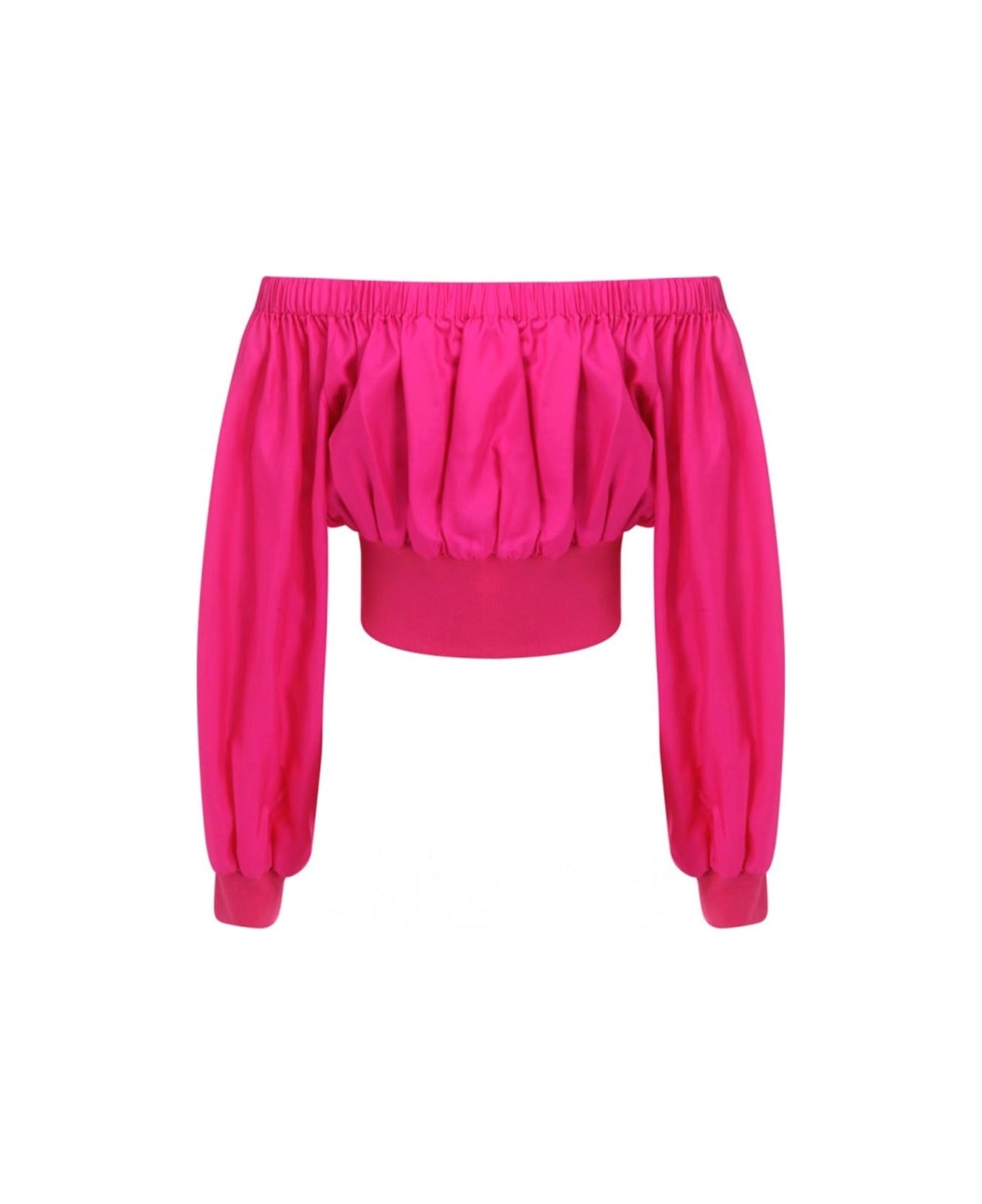 Alexander McQueen Cropped Silk Top - Pink トップス
