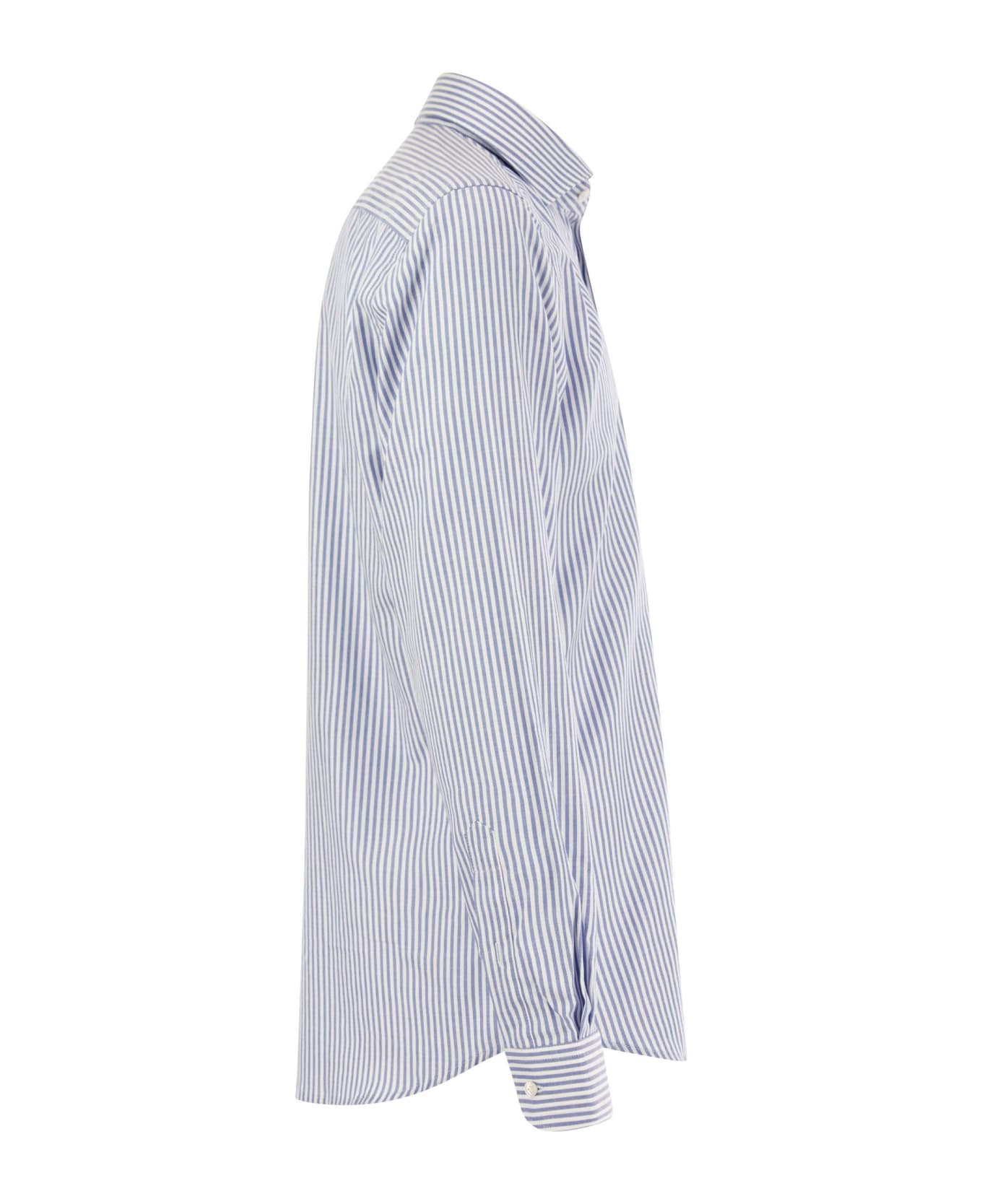 Fay Shirt With French Collar - Blue シャツ