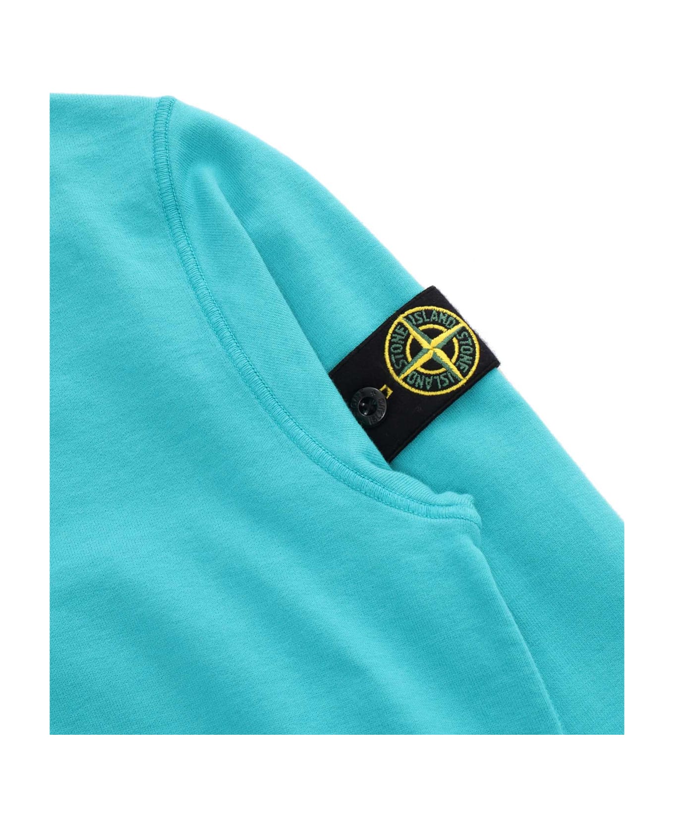 Stone Island Junior Deepl Blue Sweatshirt - TURQUOISE ニットウェア＆スウェットシャツ