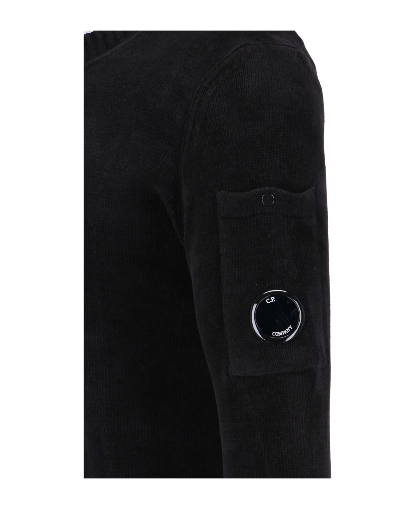 C.P. Company Chenille Sweater - Black  